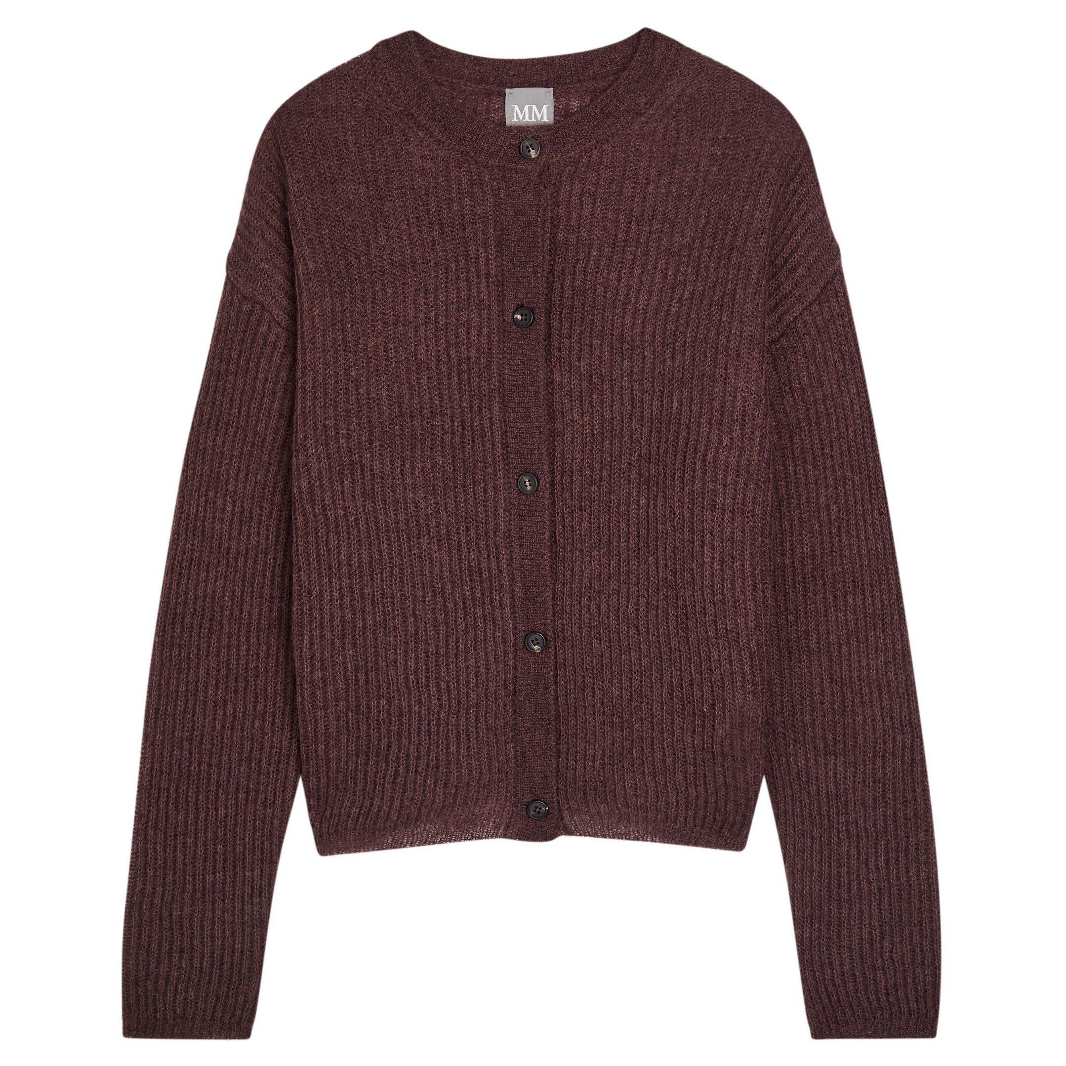 BURGUNDY - Max Mara - KW MEANDRO STRIPE CARDIGAN