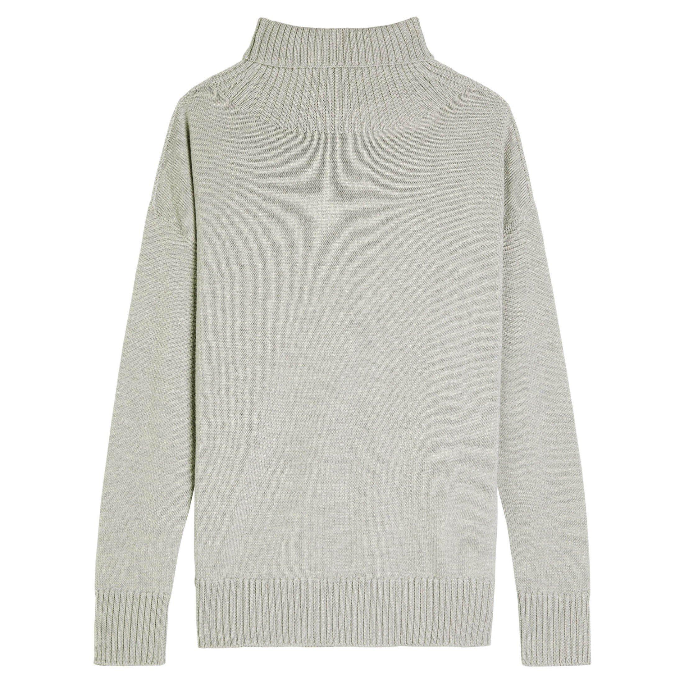 LIGHT GREY - Max Mara - KW MINO TRTLNK WOOL SWEATER
