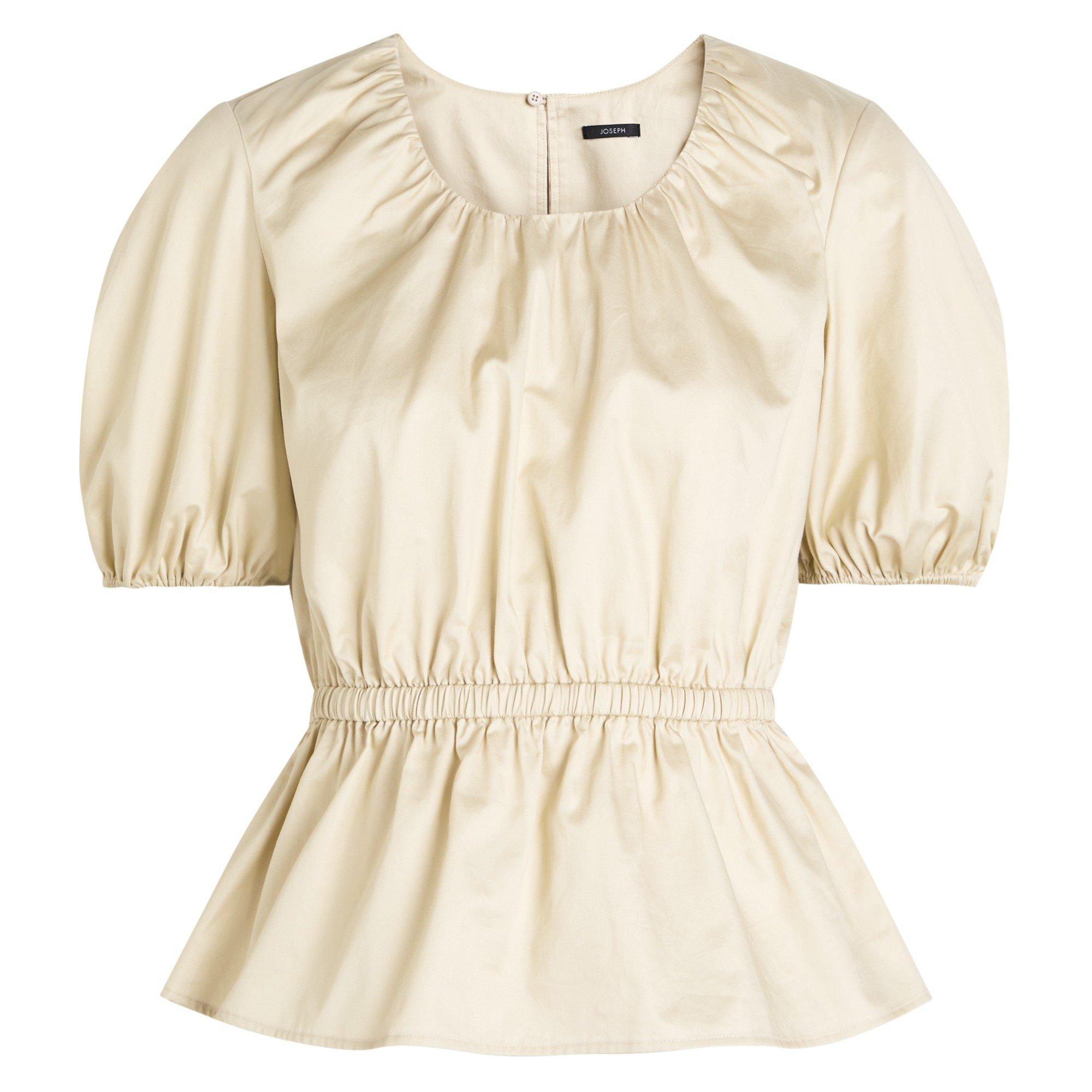 CREAM - Joseph - B MERLIN BLOUSE COTTON SATEEN