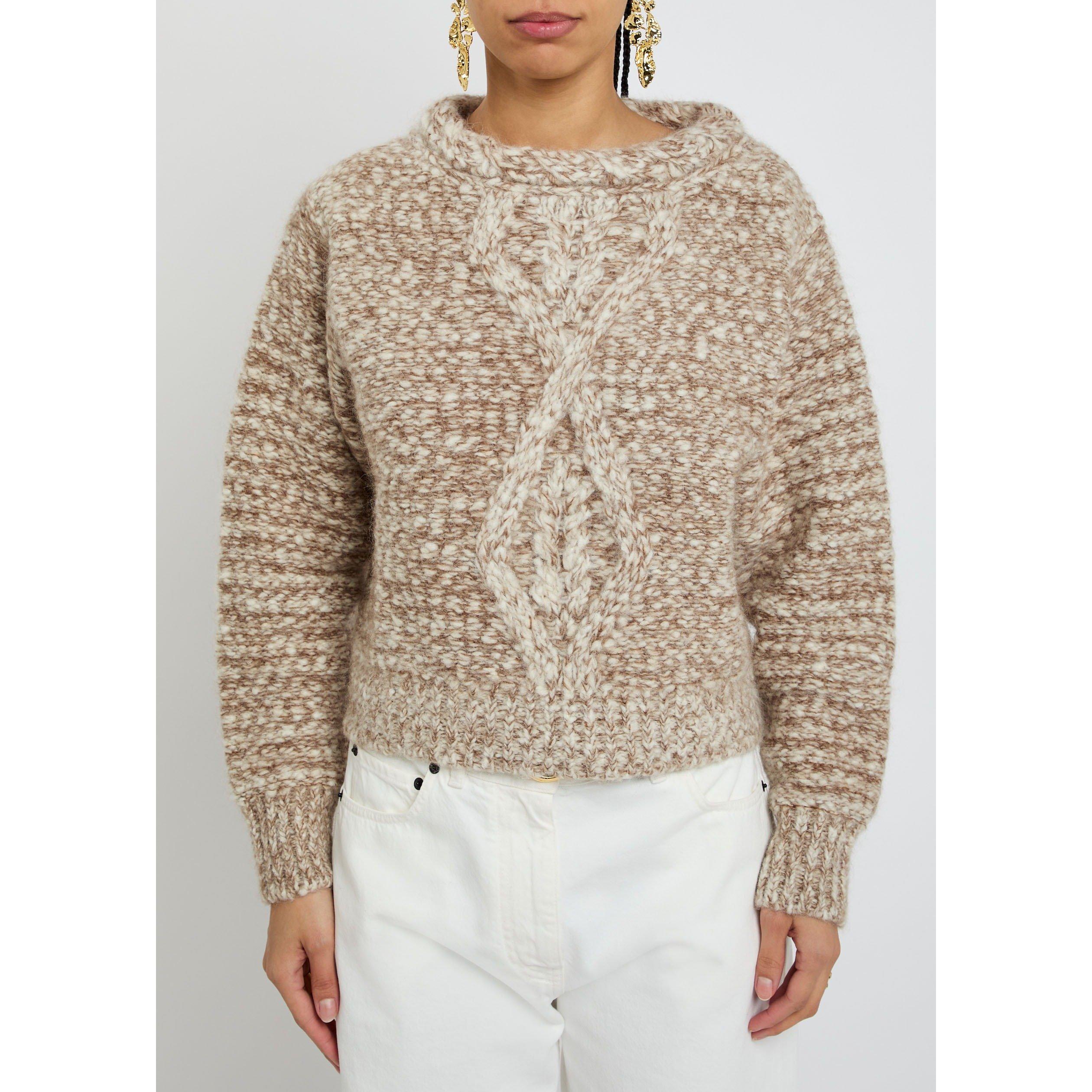 ECRU - Isabel Marant - Women's Dorota Chunky Knit Wool Crew-Neck Jumper - 2
