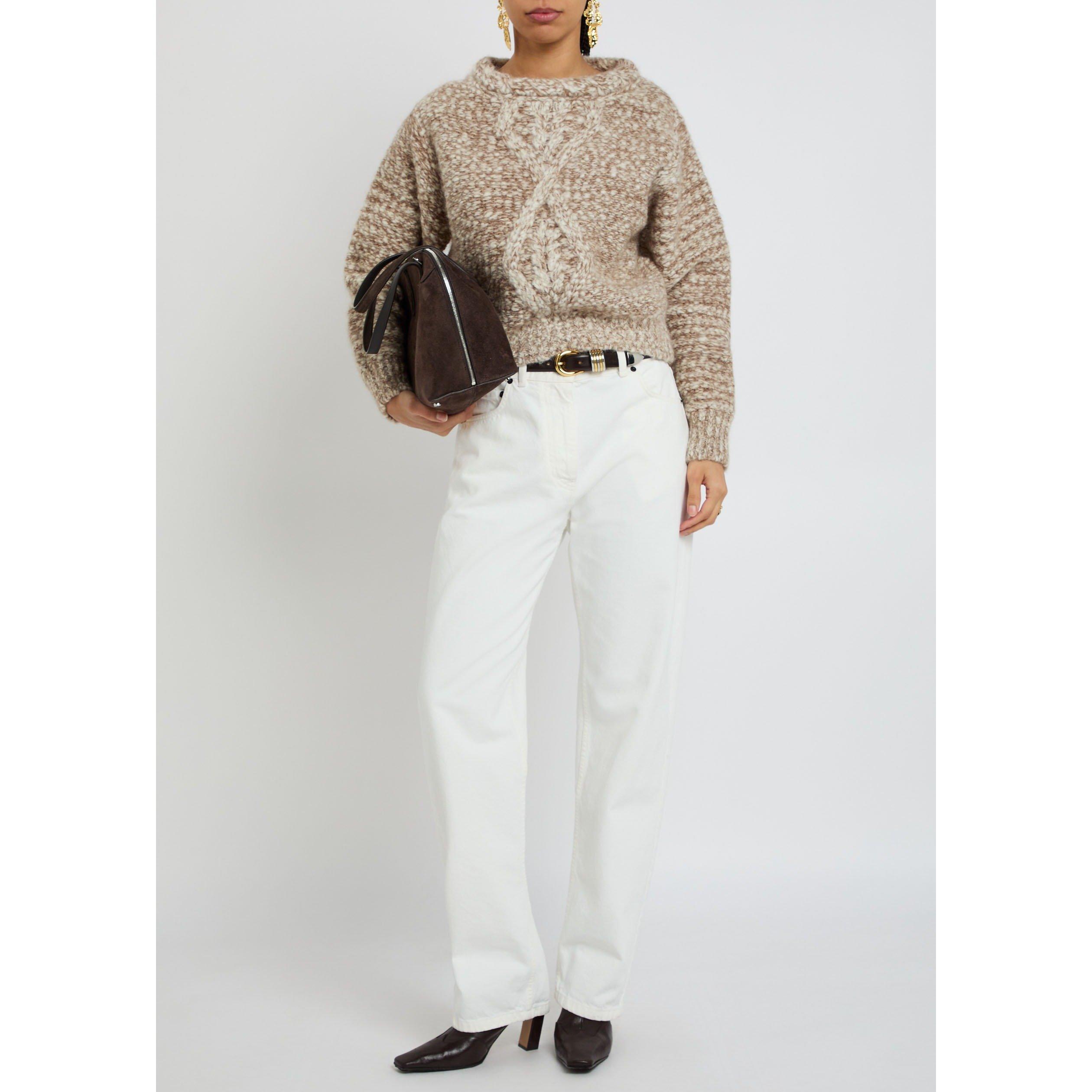 ECRU - Isabel Marant - Women's Dorota Chunky Knit Wool Crew-Neck Jumper - 5