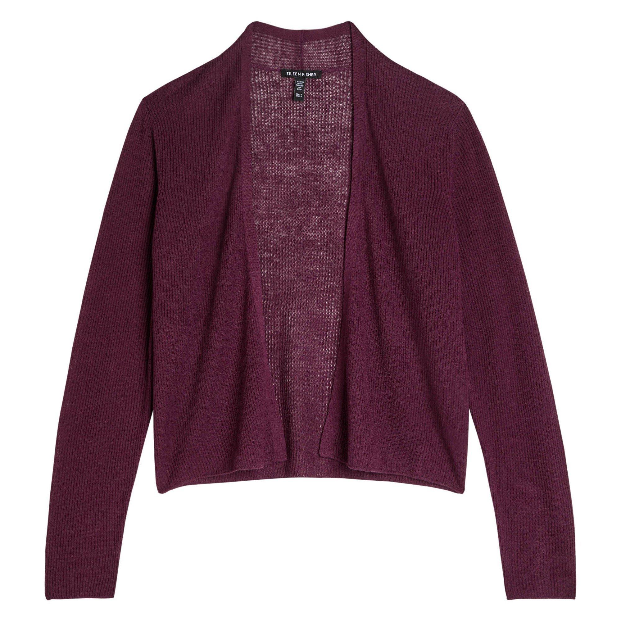 PURPLE - Eileen Fisher - K LS LIN COT CARDIGAN