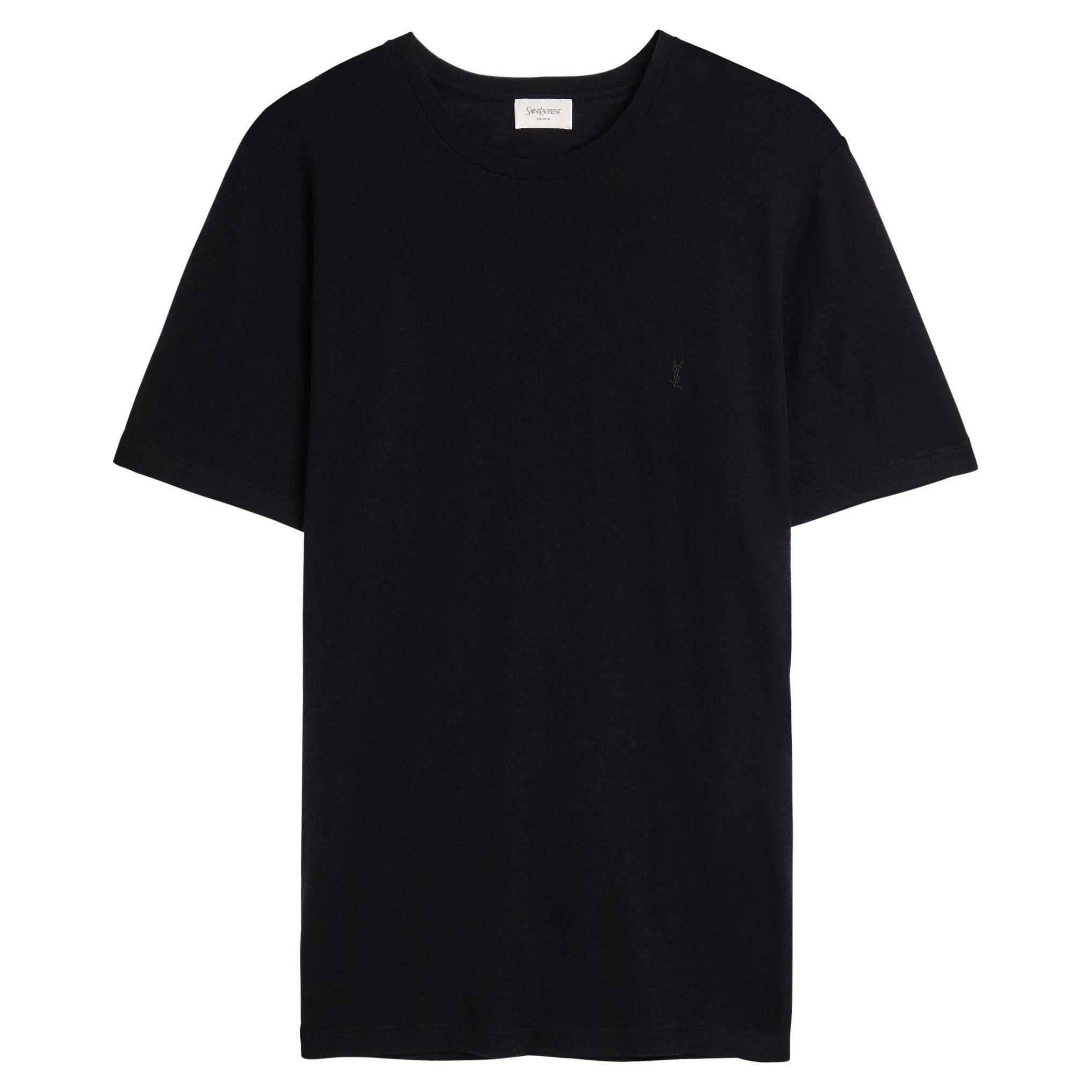 BLACK - Saint Laurent - SL T SHIRT CLASSIQUE AV - 1
