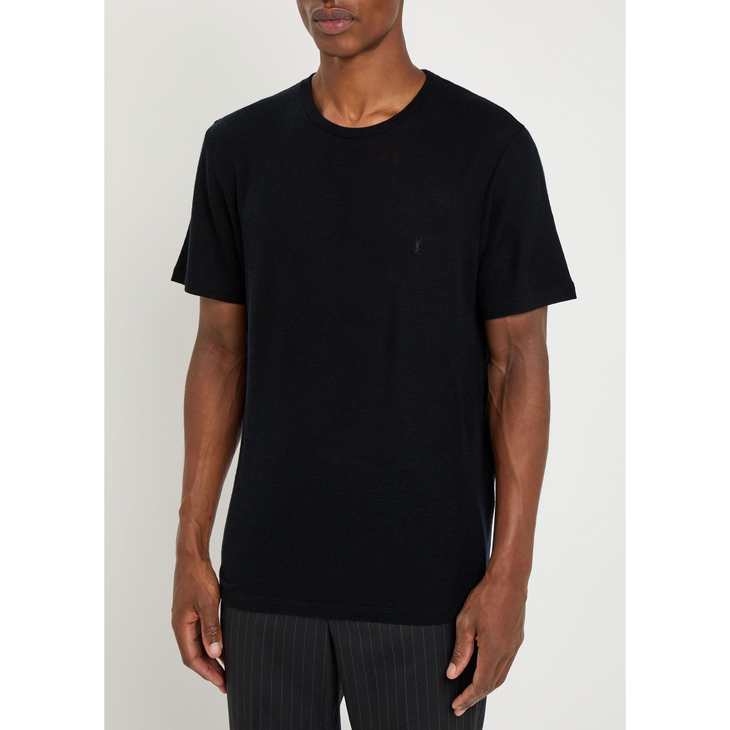 BLACK - Saint Laurent - SL T SHIRT CLASSIQUE AV - 2