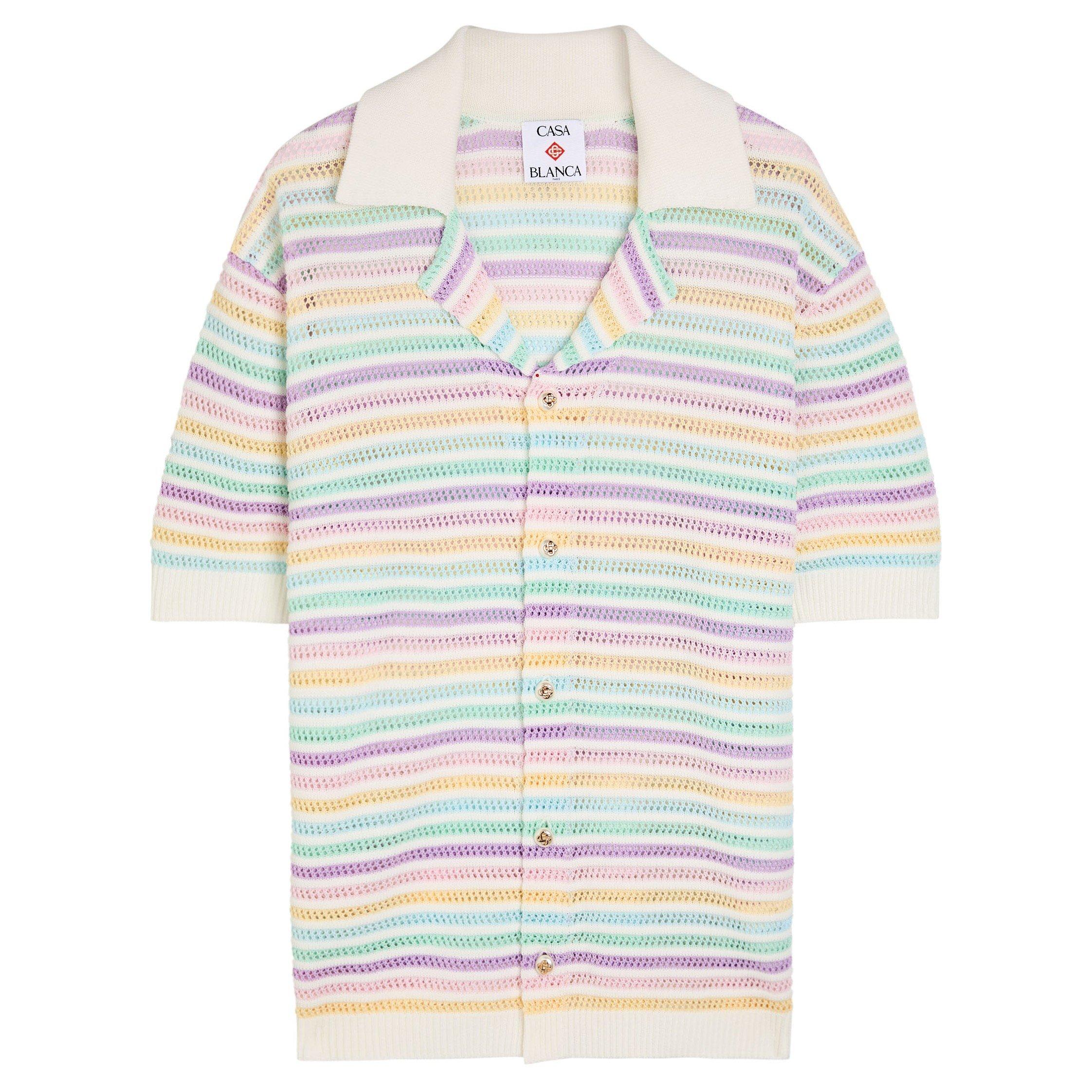 MULTICOLOURED 1 - Casablanca - CAS FLOWER CROCHET POLO