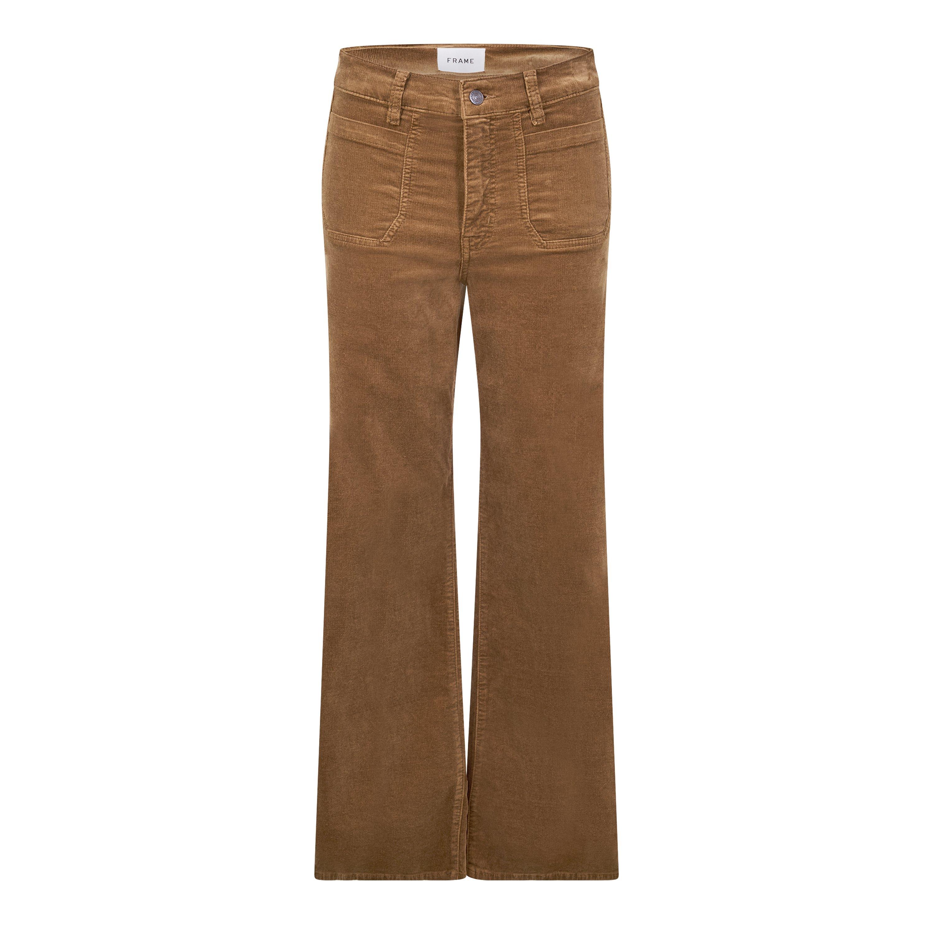 BROWN - Frame Denim - Women's Le Slim Palazzo Modern Cotton Wide-Leg Jeans - 1