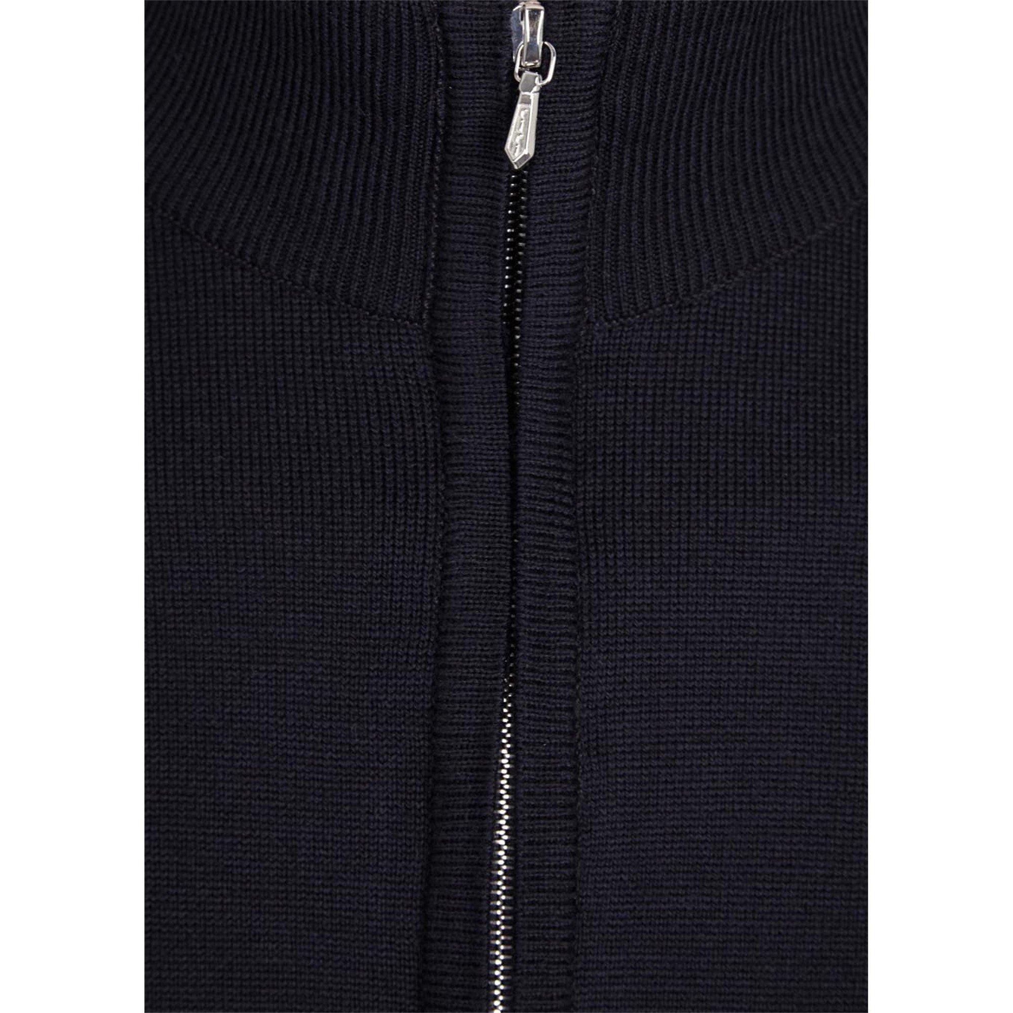 NAVY - John Smedley - SMED LS KNIT MERINO HALF ZIP - 4