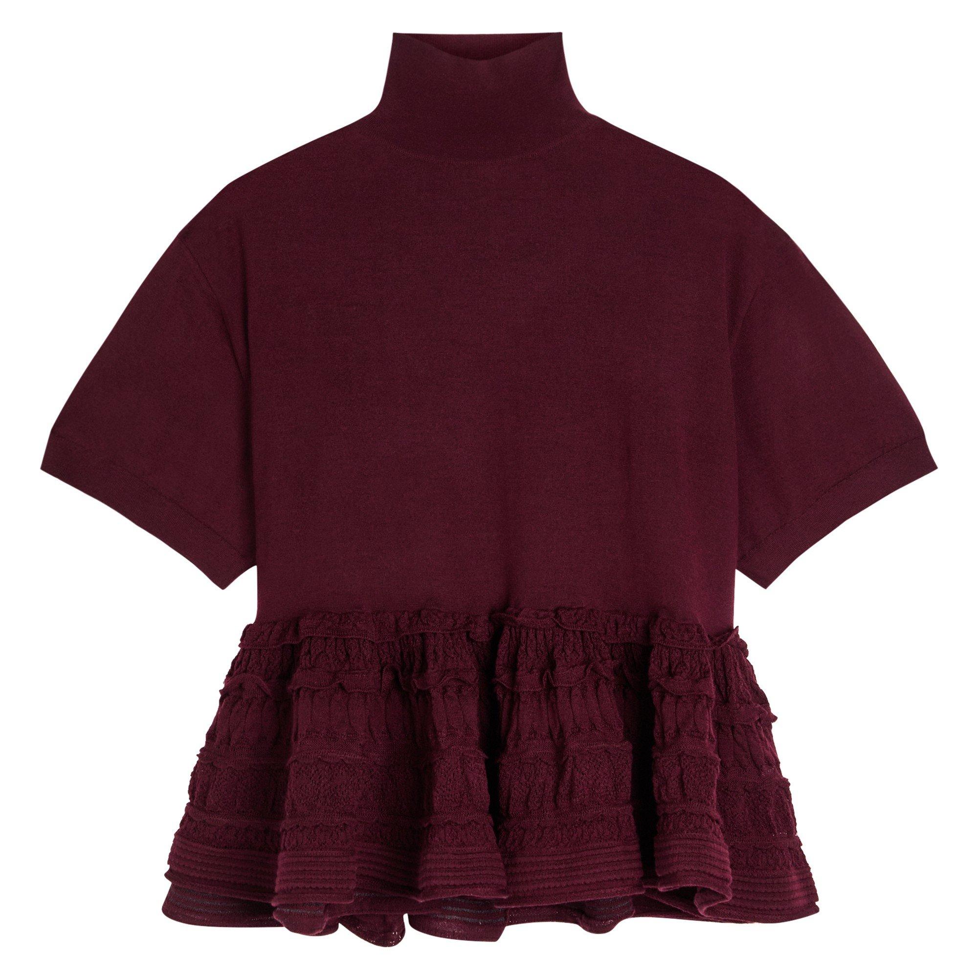BURGUNDY - Alaia - PEPLUM TOP - 1