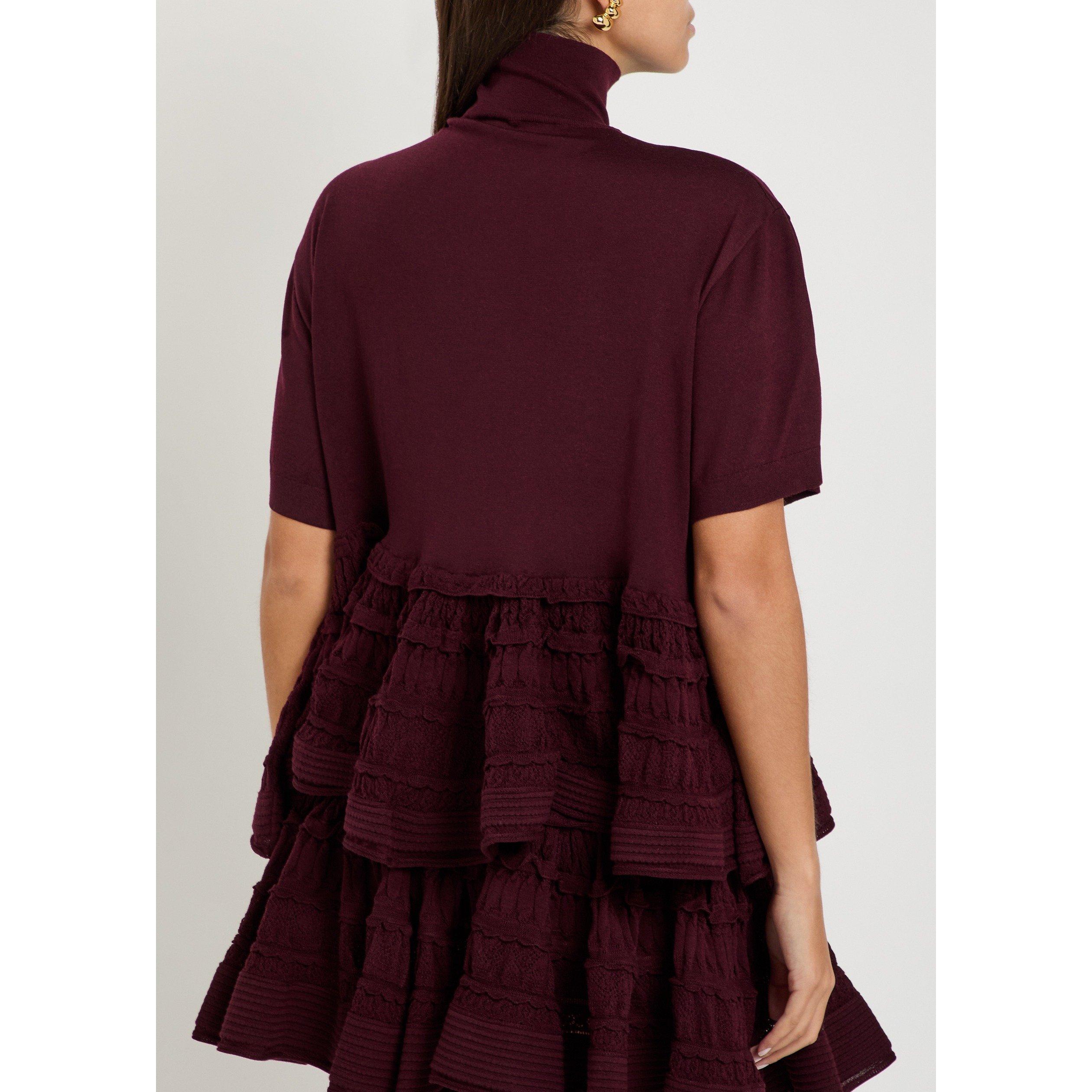 BURGUNDY - Alaia - PEPLUM TOP - 3