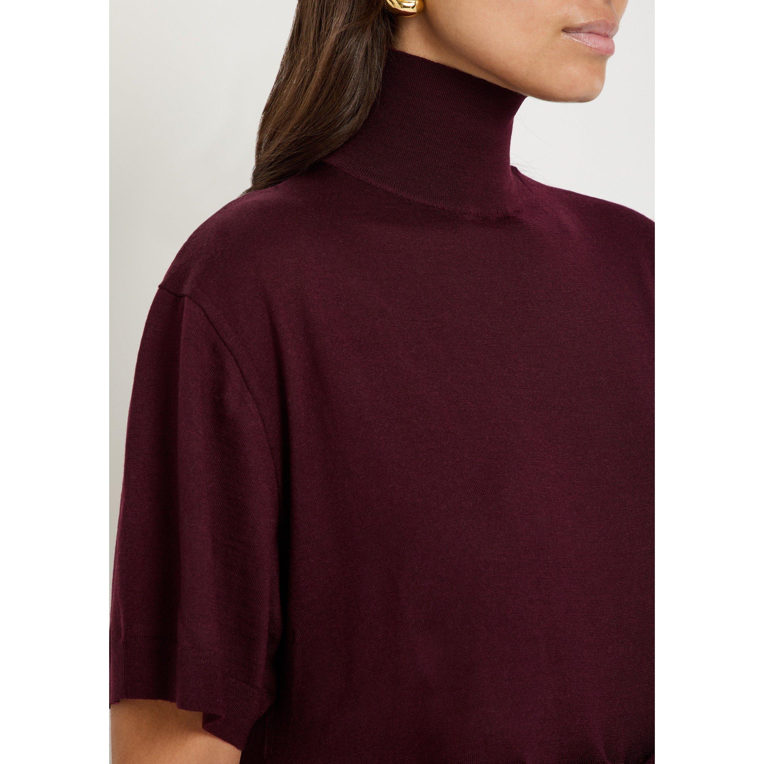BURGUNDY - Alaia - PEPLUM TOP - 4
