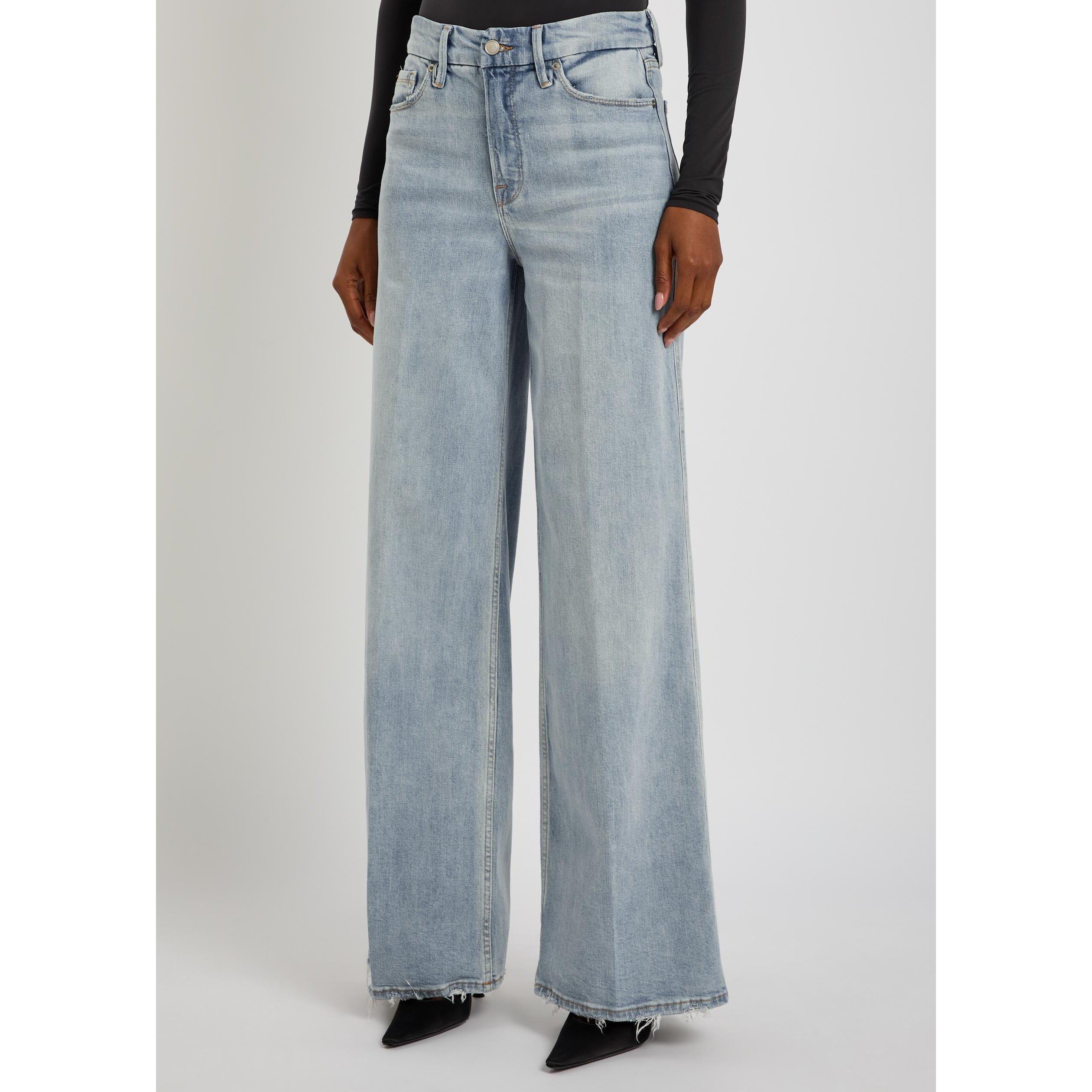 INDIGO - Good American - JE GOOD SKATE WIDE LEG JEANS - 2