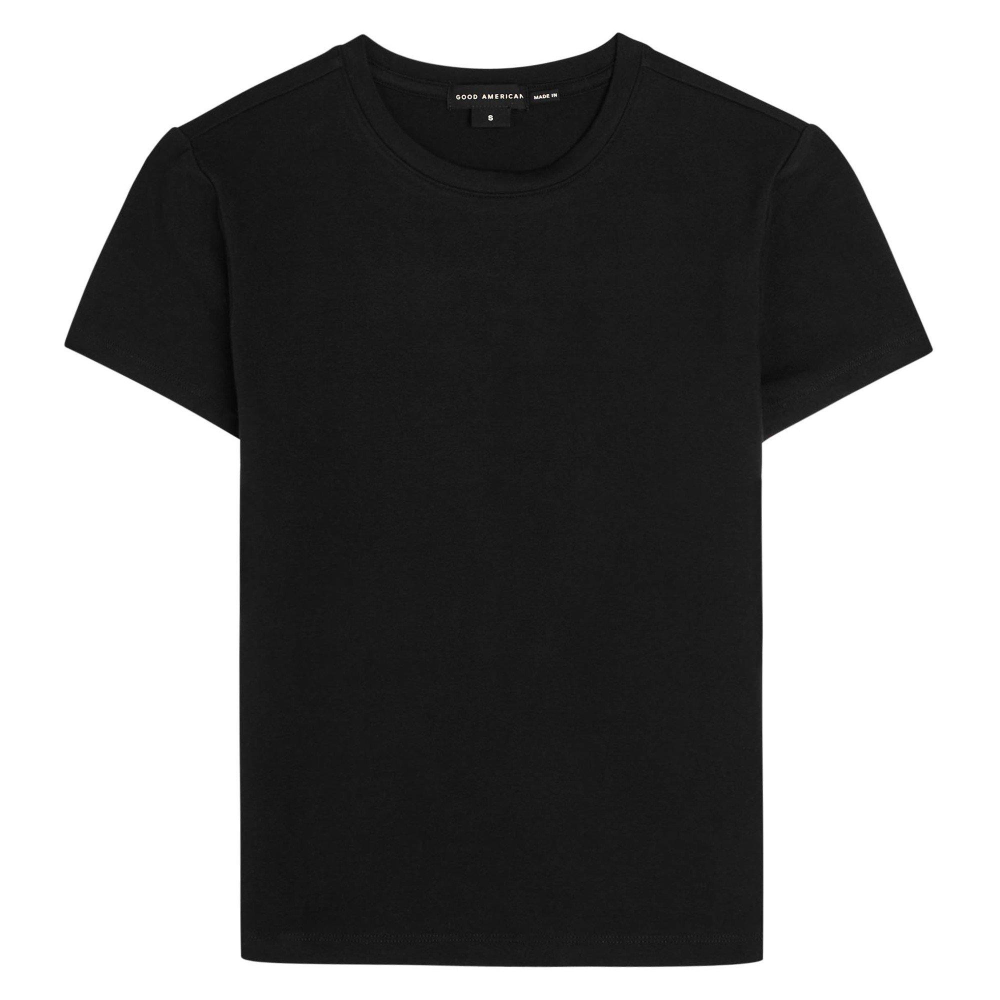 BLACK - Good American - TO SUPER STRETCH BABY TEE