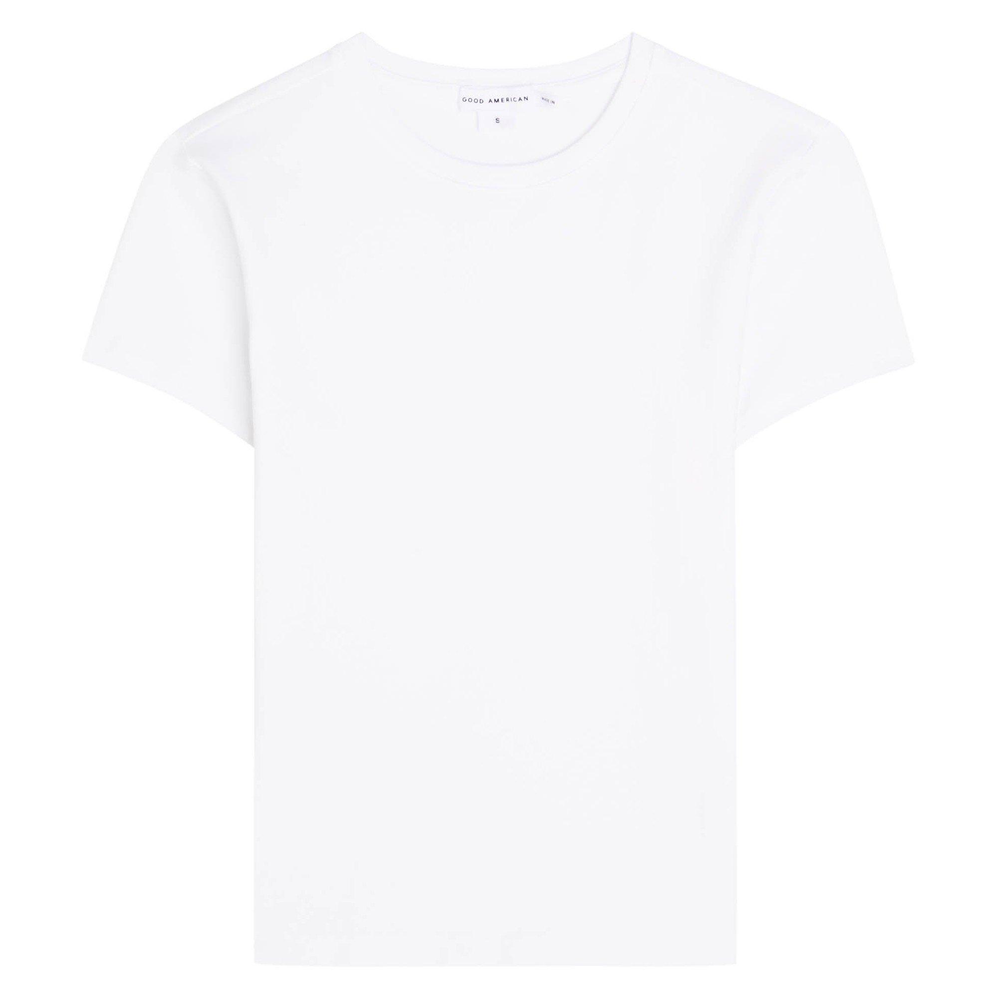 WHITE - Good American - TO SUPER STRETCH BABY TEE