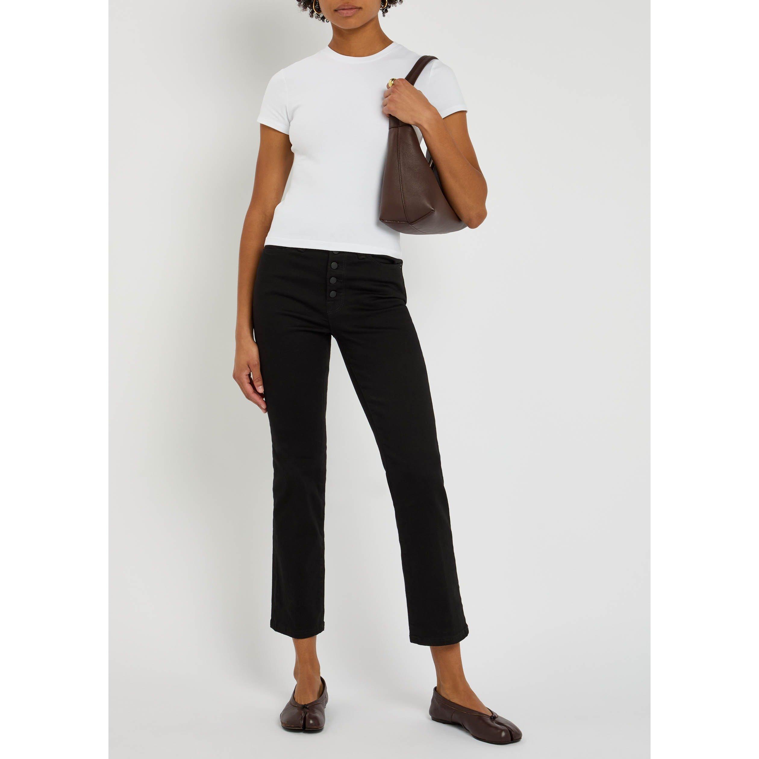 WHITE - Good American - Women's Super Stretch Cotton Slim-Fit Baby T-Shirt - 5