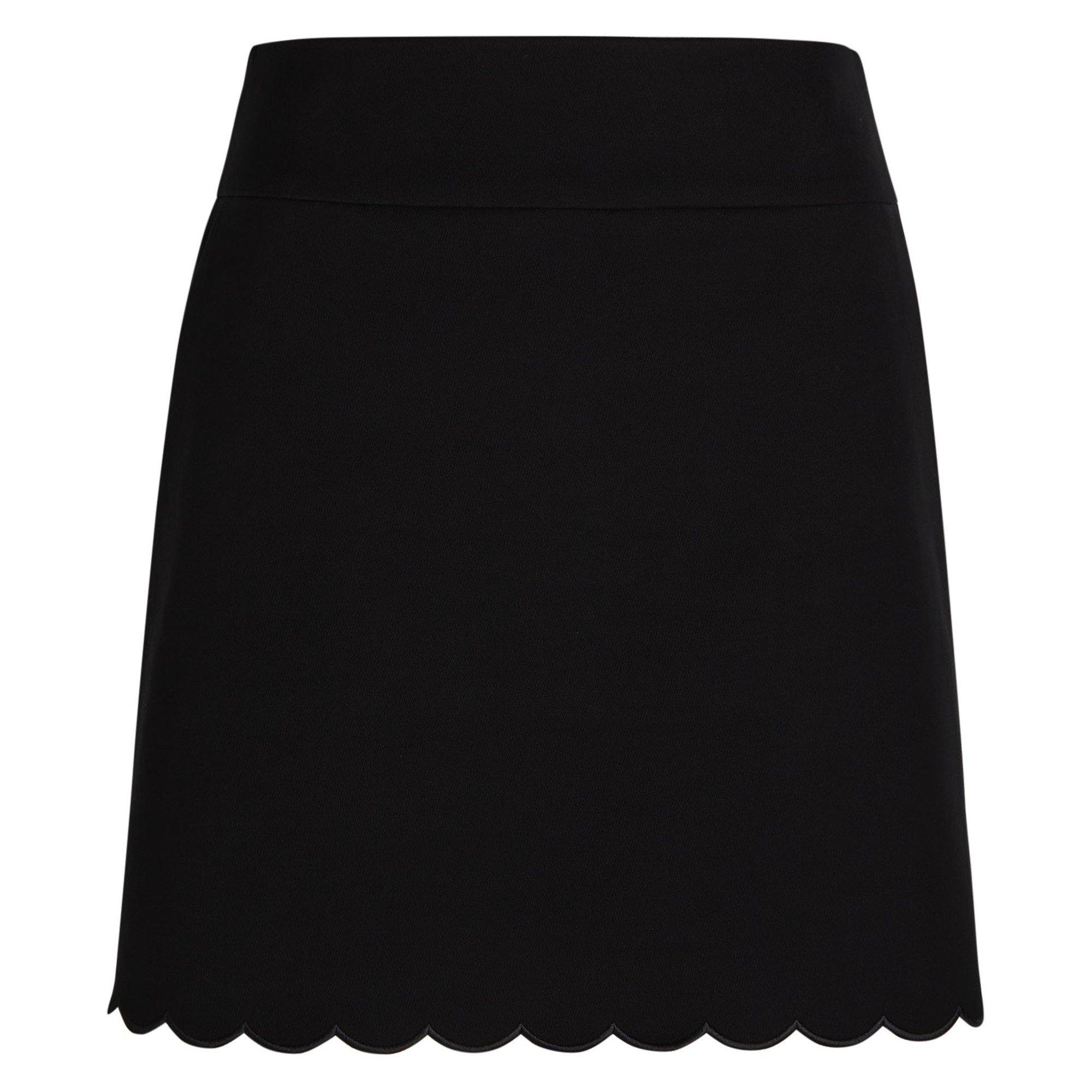 BLACK - Chloe - SCALLOPED MINI SKIRT - 1