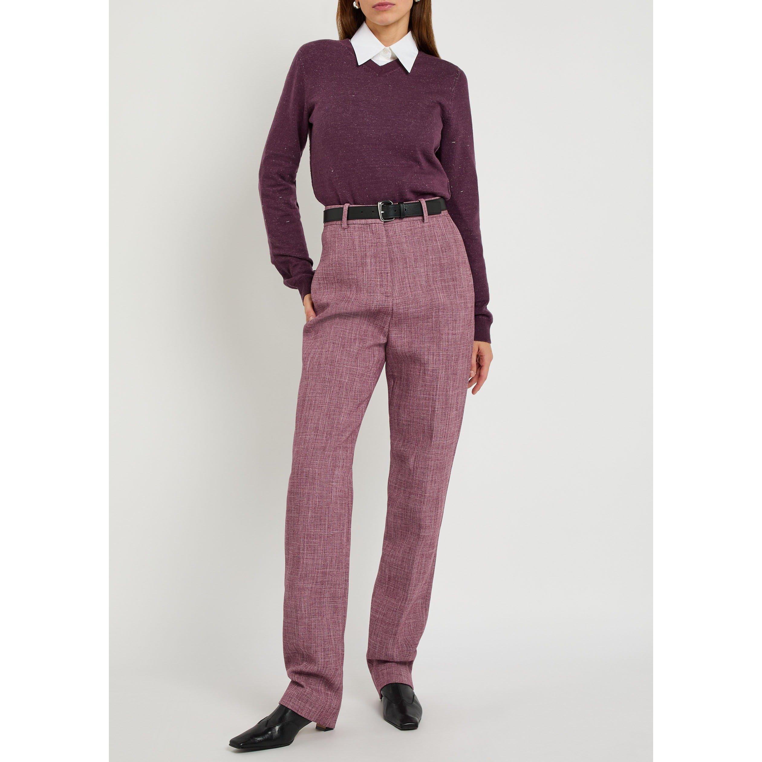 BURGUNDY - Calvin Klein - CELIA V NECK KNIT - 5