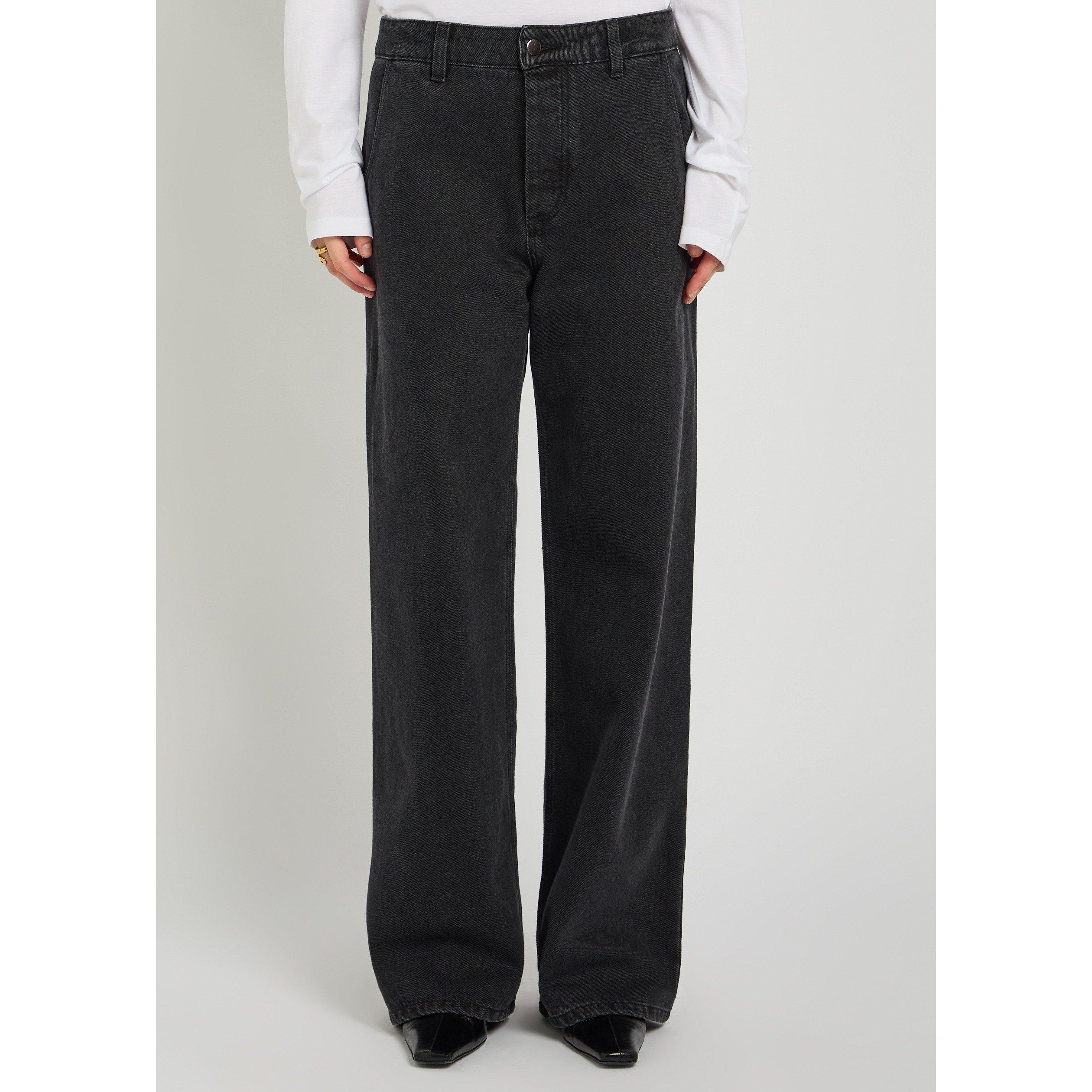 BLACK - Liberowe - Women's Alba Cotton Mid-Rise Wide-Leg Jeans - 2