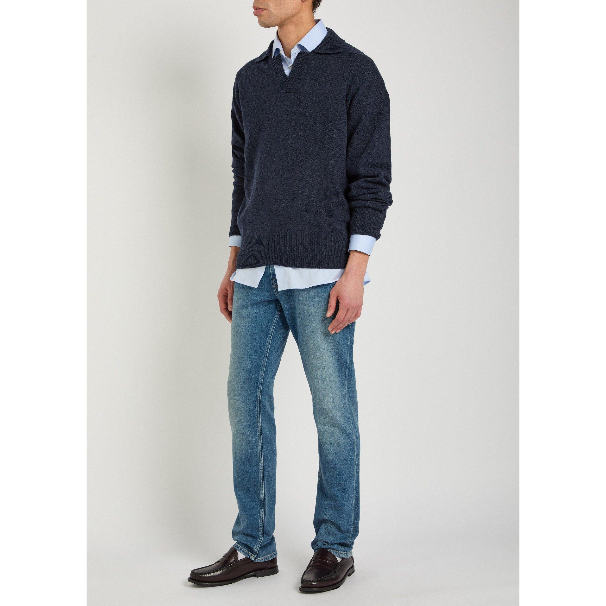 NAVY - Boss - BOSS KNIT POLO LS CMP CLR - 5
