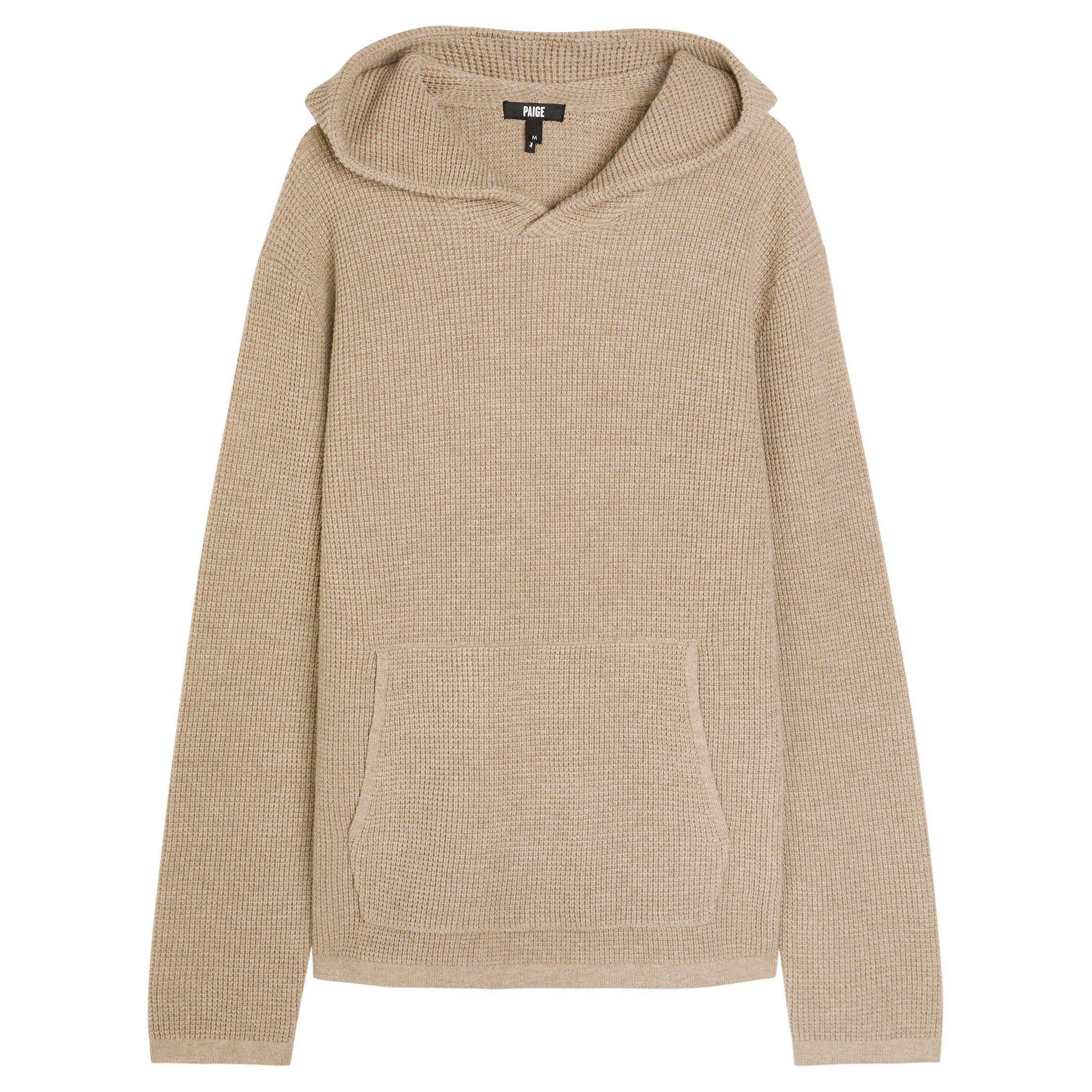 BEIGE - Paige - Men's Ojai Merino Wool Cashmere Knitted Hoodie - 1