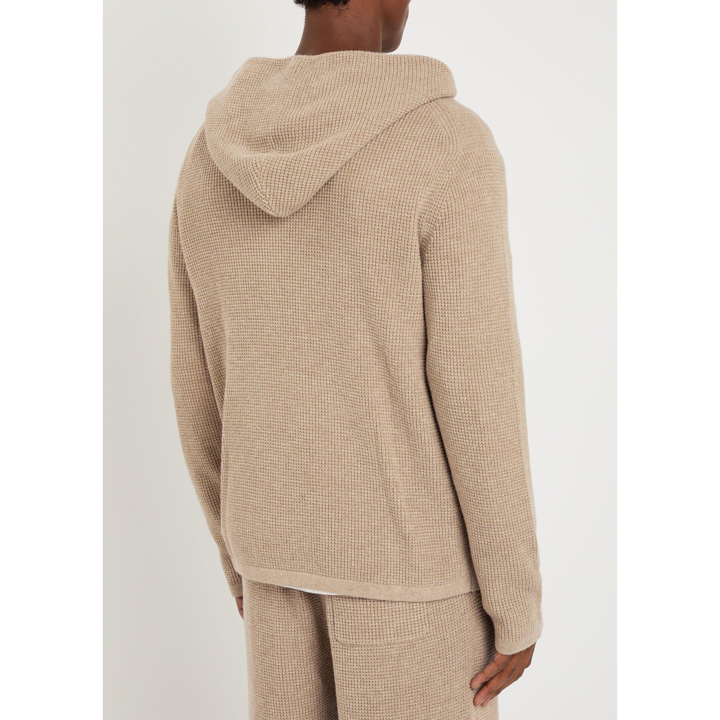 BEIGE - Paige - Men's Ojai Merino Wool Cashmere Knitted Hoodie - 3