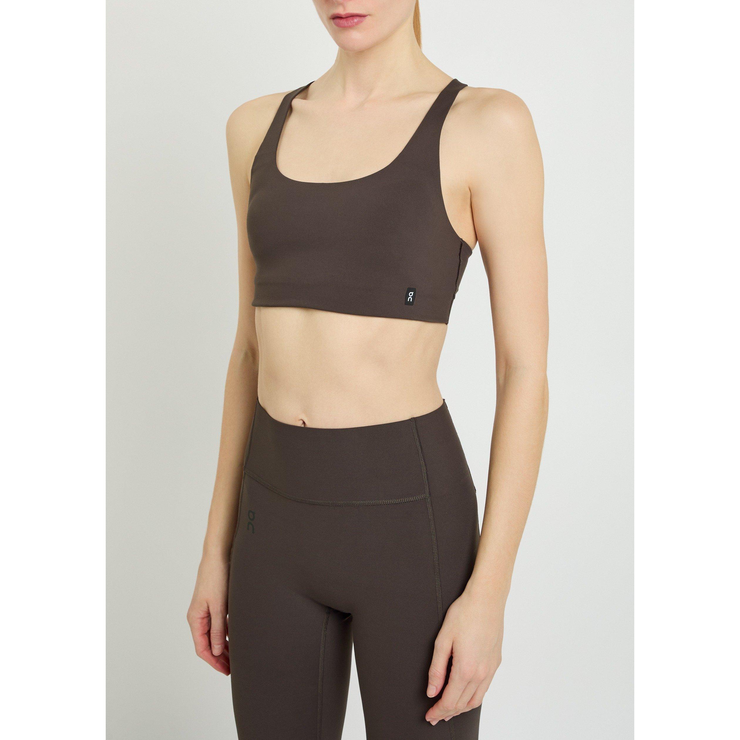 BROWN - On - Women's Studio Racer-Back Low Impact Sports Bra - 2