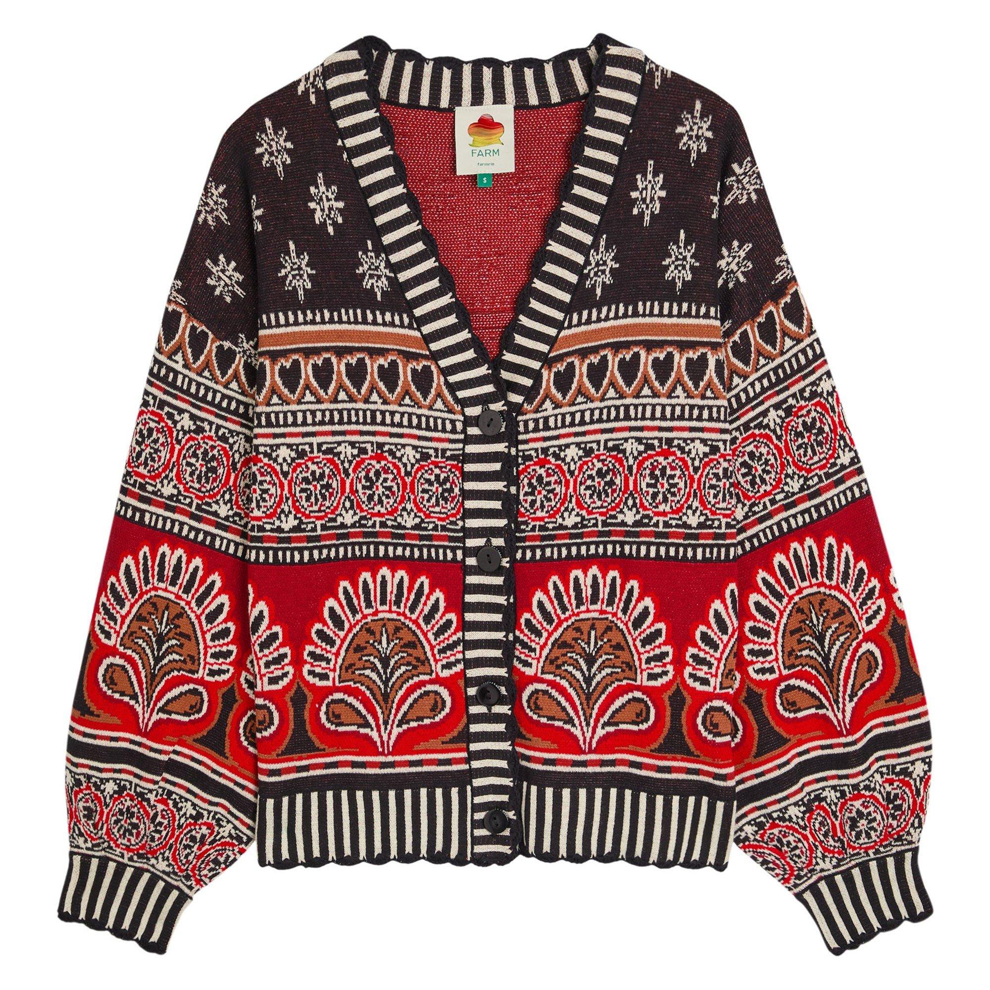 MULTICOLOURED - FARM Rio - K AINIKA GROOVE CARDIGAN