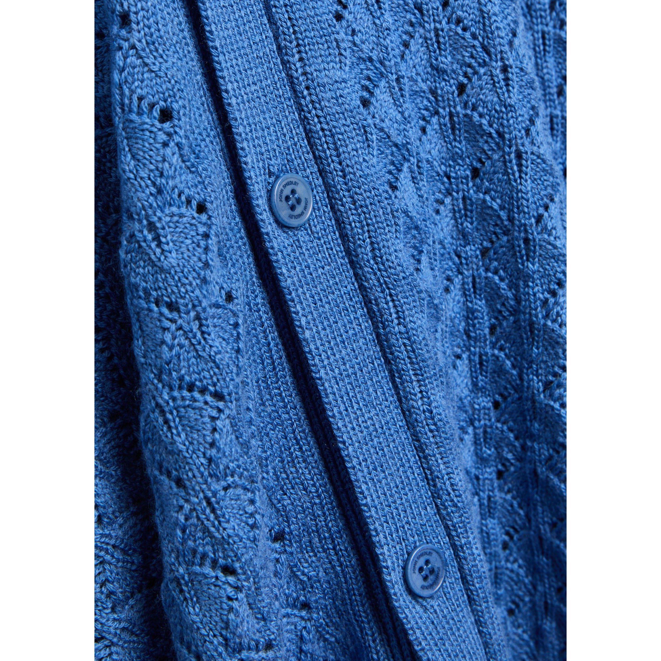 BLUE - John Smedley - SMED KNIT CARDI TEXTR WINSTER - 4
