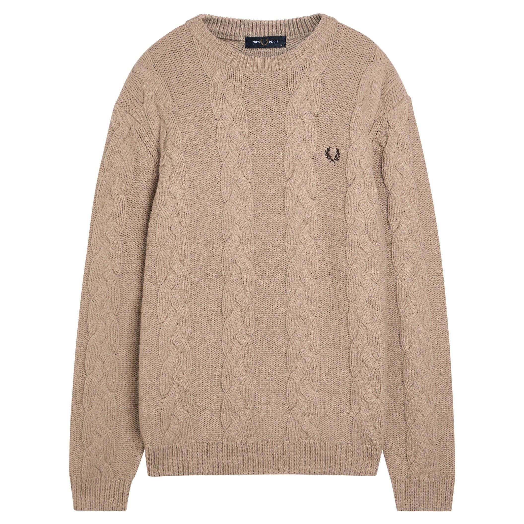 CREAM - Fred Perry - FP CREW CABLE KNIT