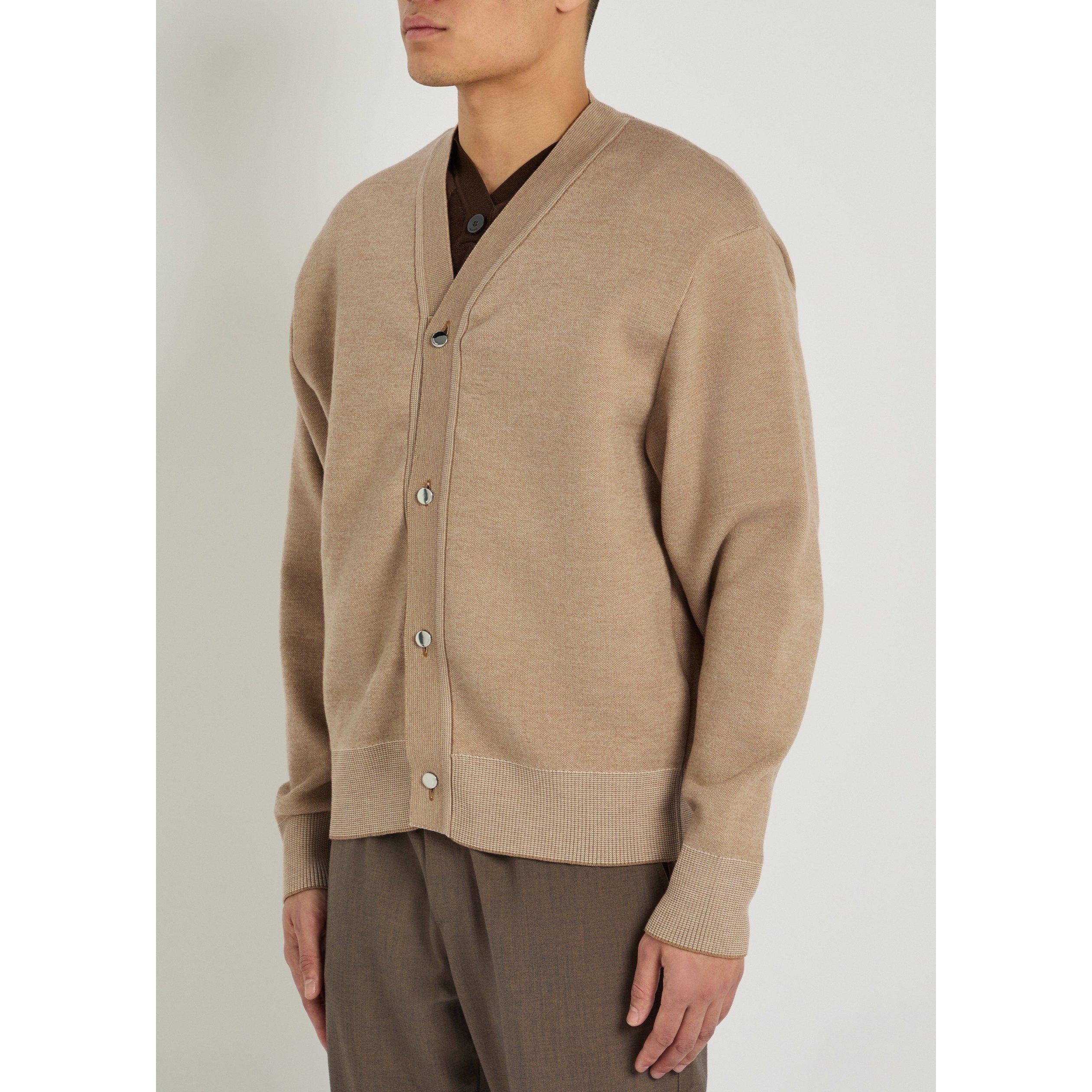 BEIGE - Jacquemus - Men's Le Cardigan Doppio Merino Wool - 2