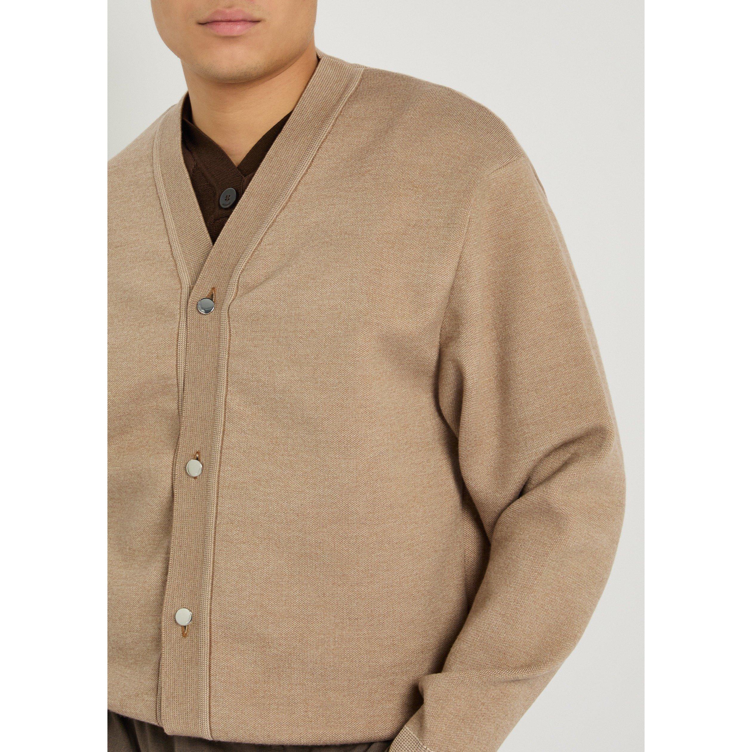 BEIGE - Jacquemus - Men's Le Cardigan Doppio Merino Wool - 4
