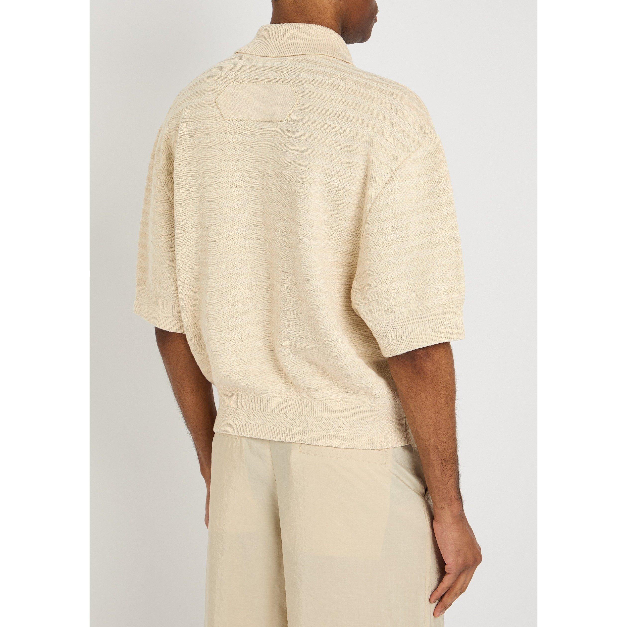 BEIGE - Jacquemus - JAC LE POLO MAILLE CHEVRON - 3