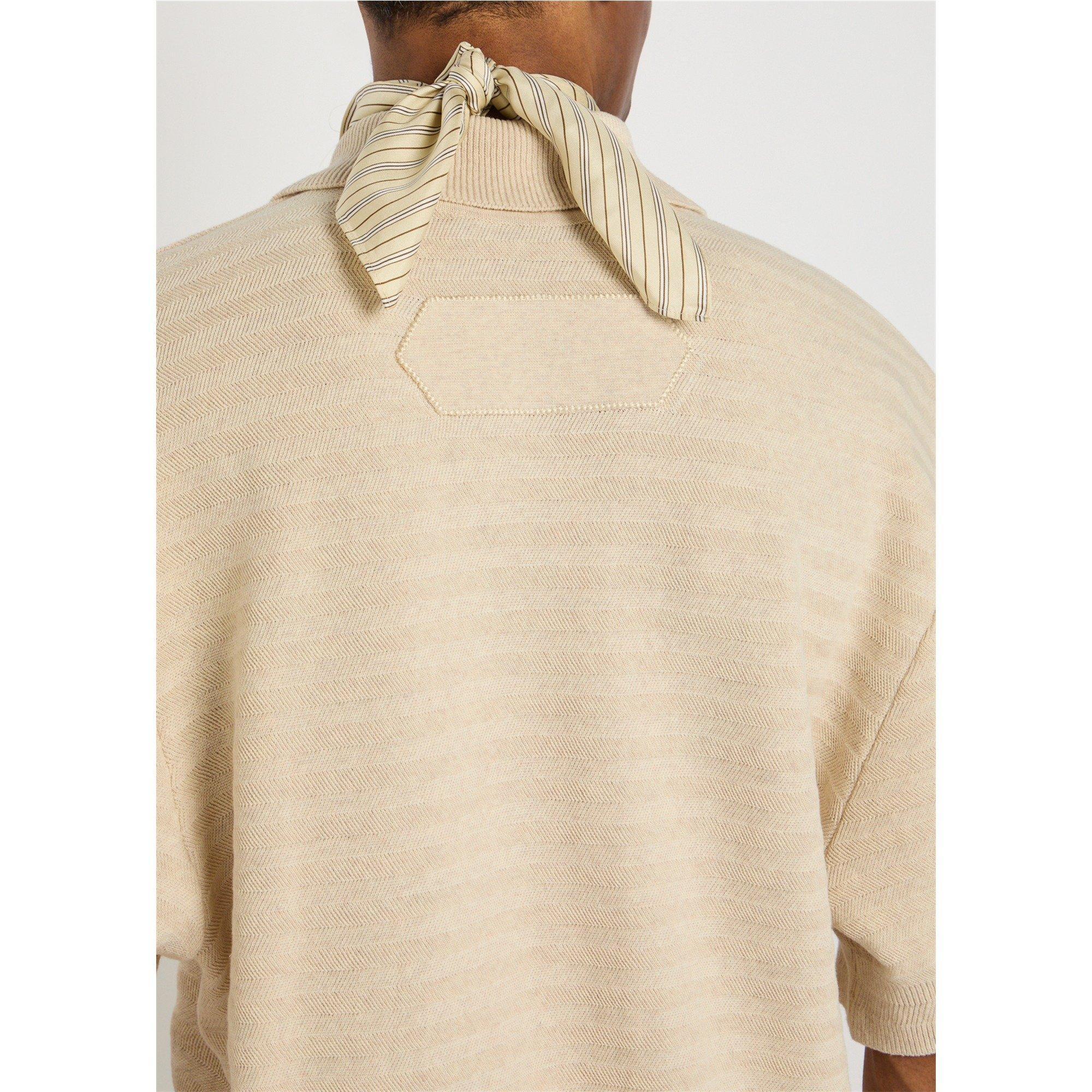 BEIGE - Jacquemus - JAC LE POLO MAILLE CHEVRON - 4