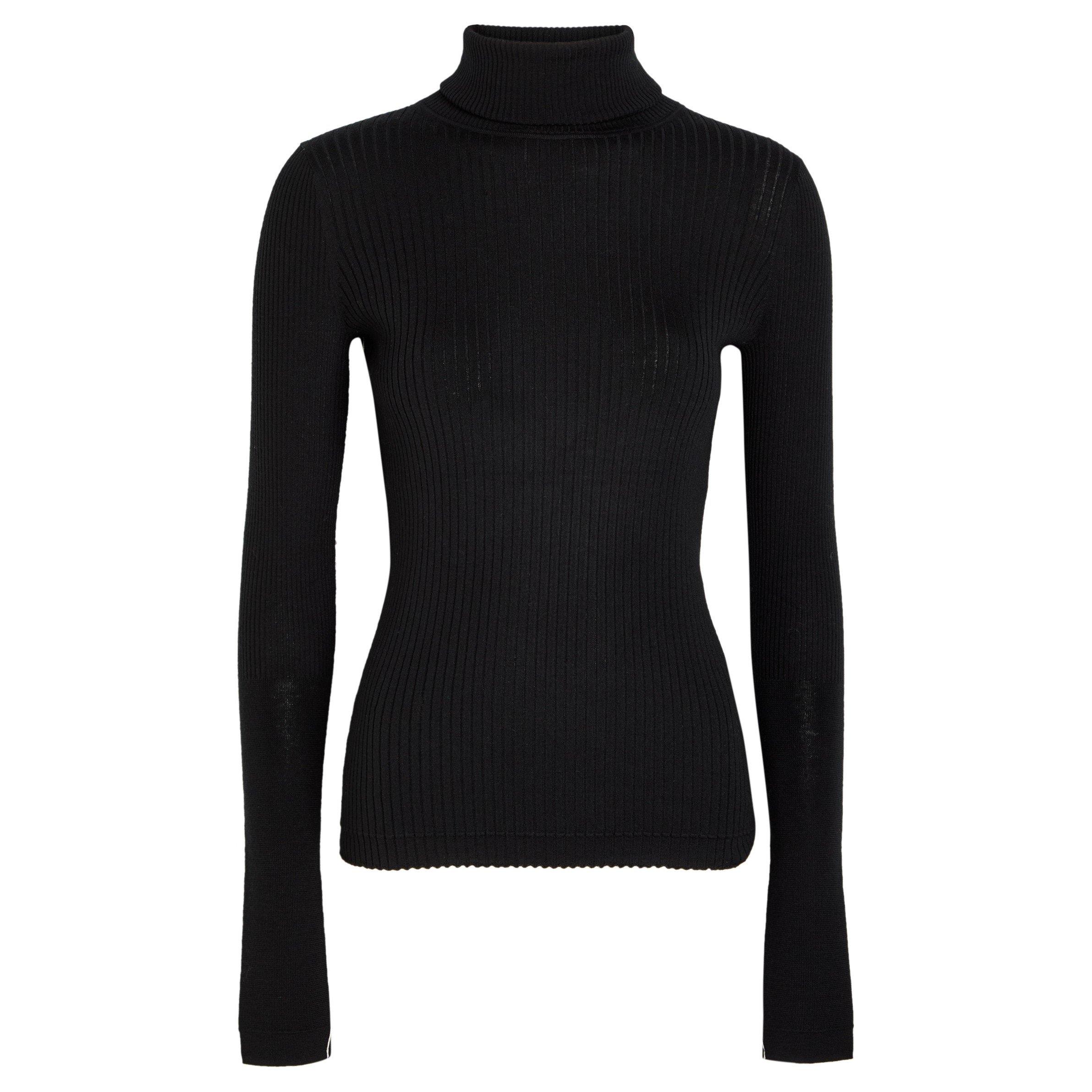 BLACK - Maria McManus - T LS RIBBED TURTLENECK