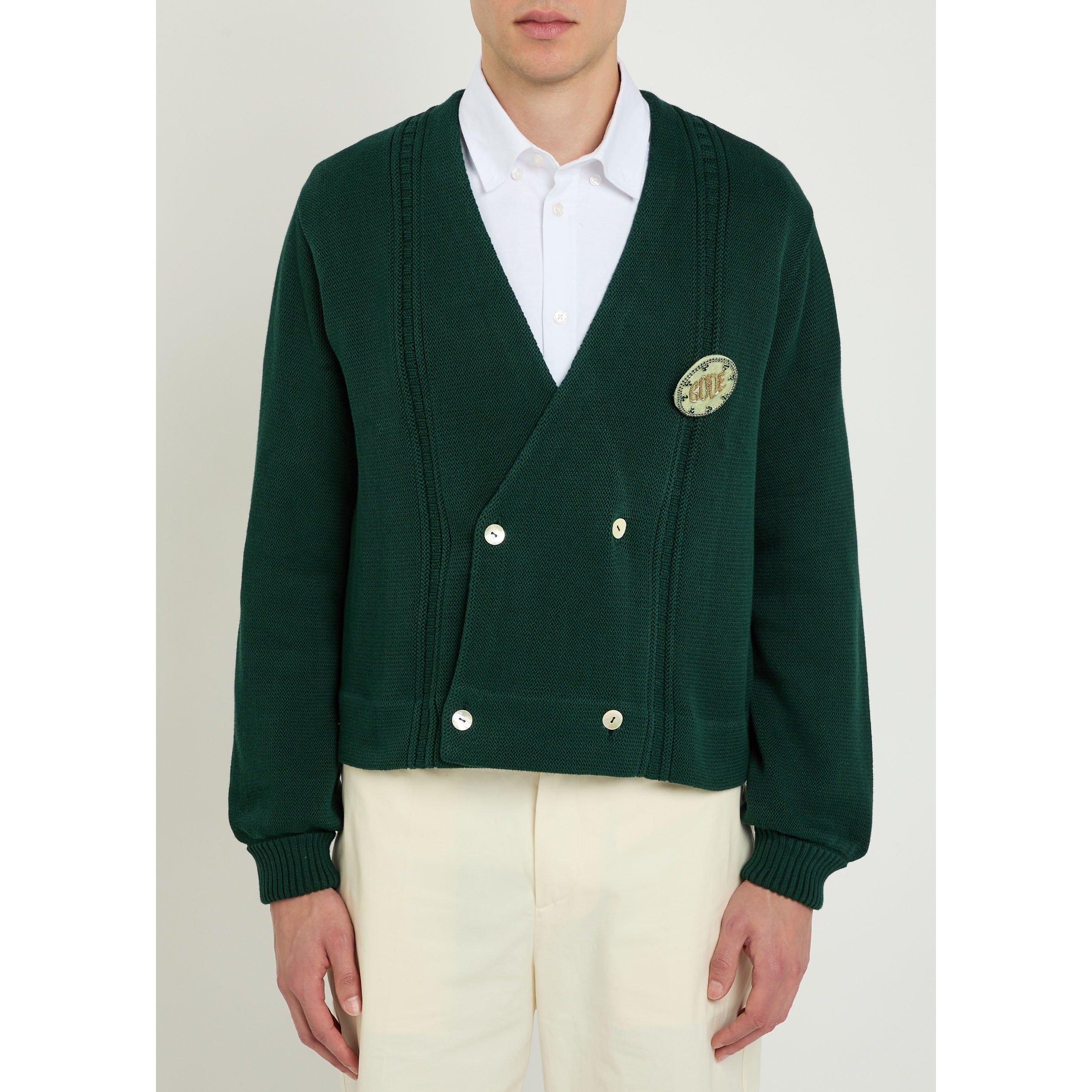 DARK GREEN - Bode - BODE DOUBLE BREASTED CARDIGAN - 2