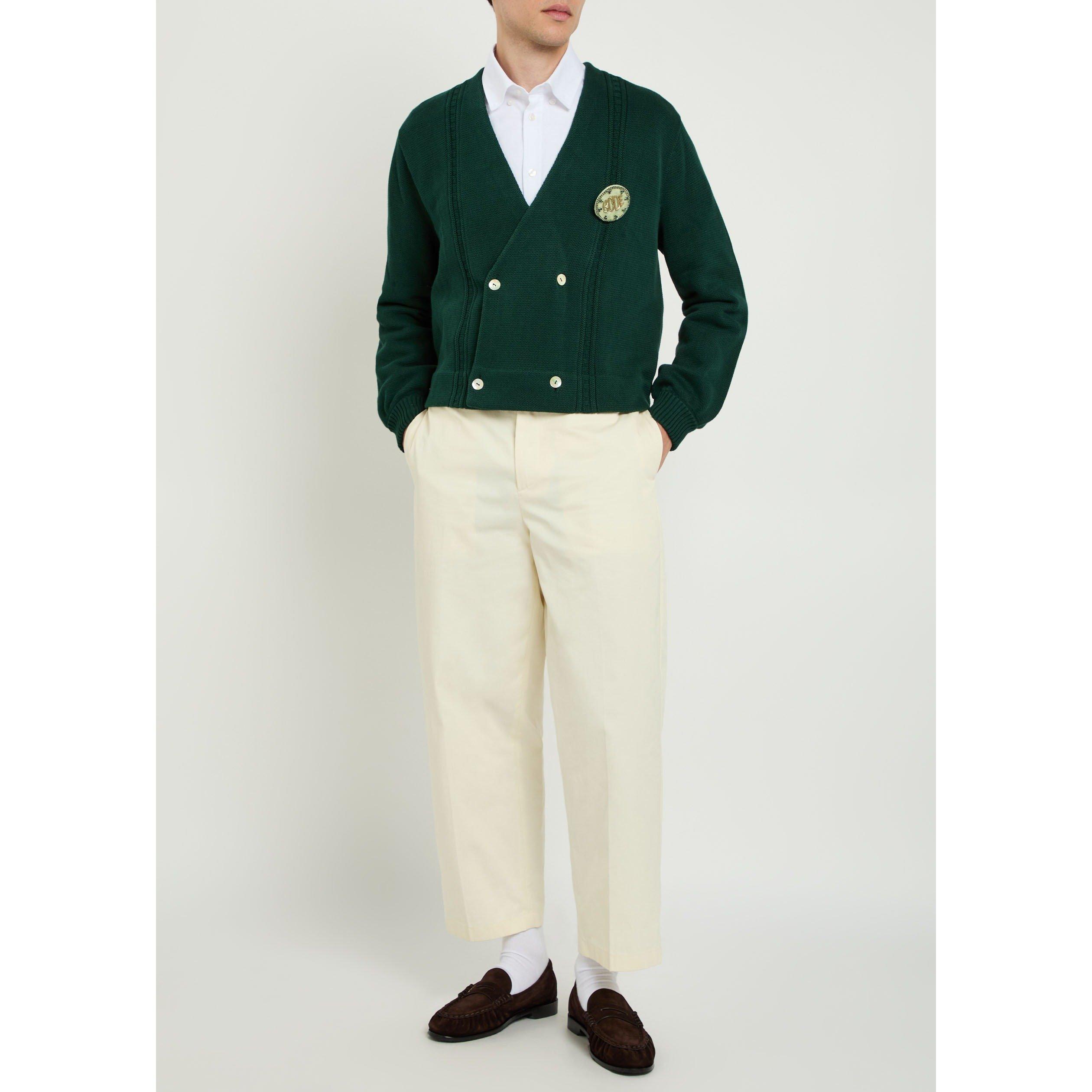 DARK GREEN - Bode - BODE DOUBLE BREASTED CARDIGAN - 6