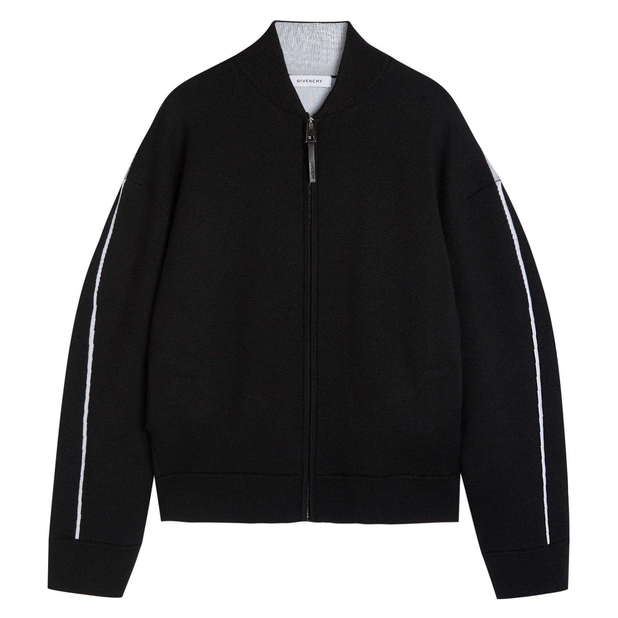 BLACK - GIVENCHY - GIV COUTURE SEAM ZIPPED CARDIG - 1