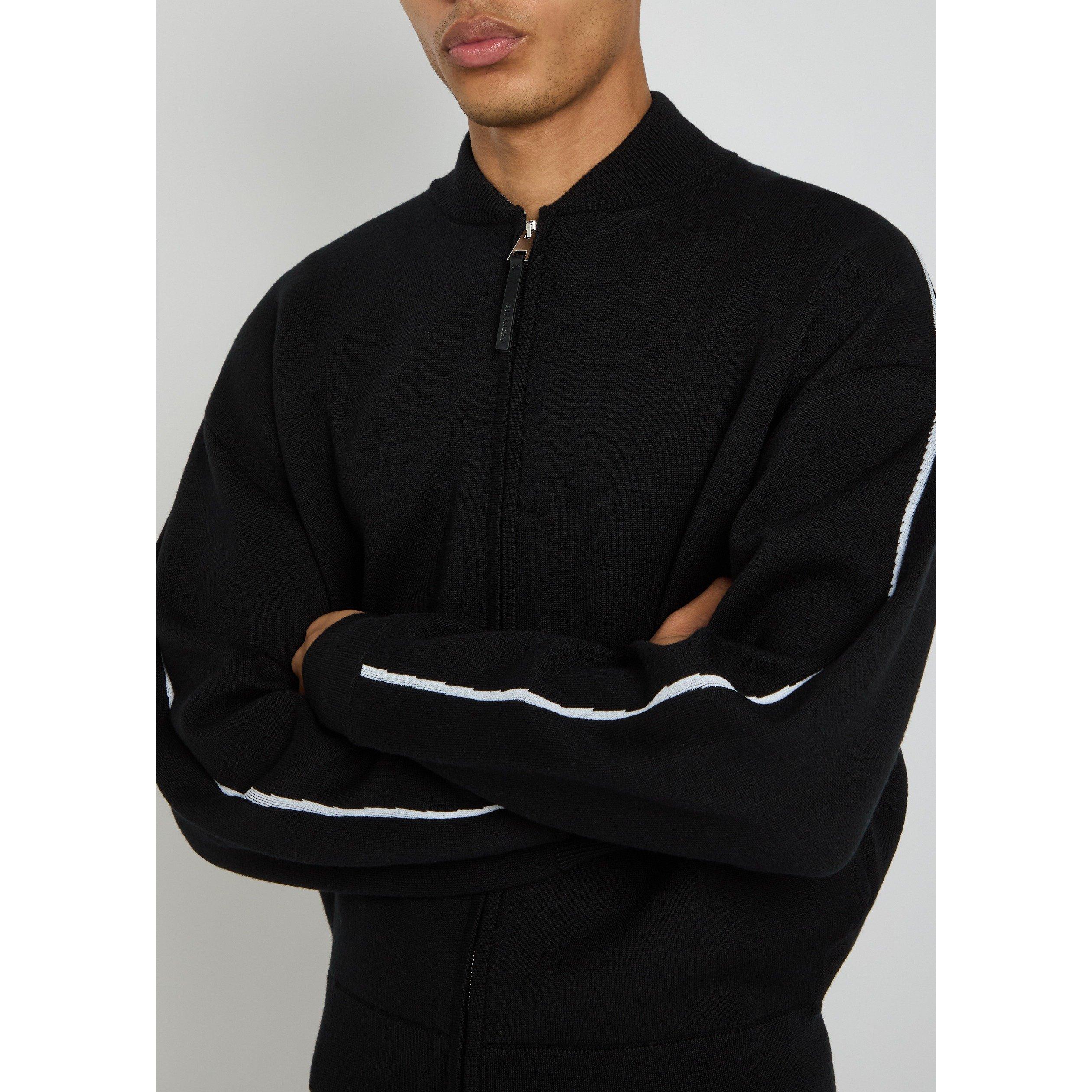 BLACK - GIVENCHY - GIV COUTURE SEAM ZIPPED CARDIG - 4
