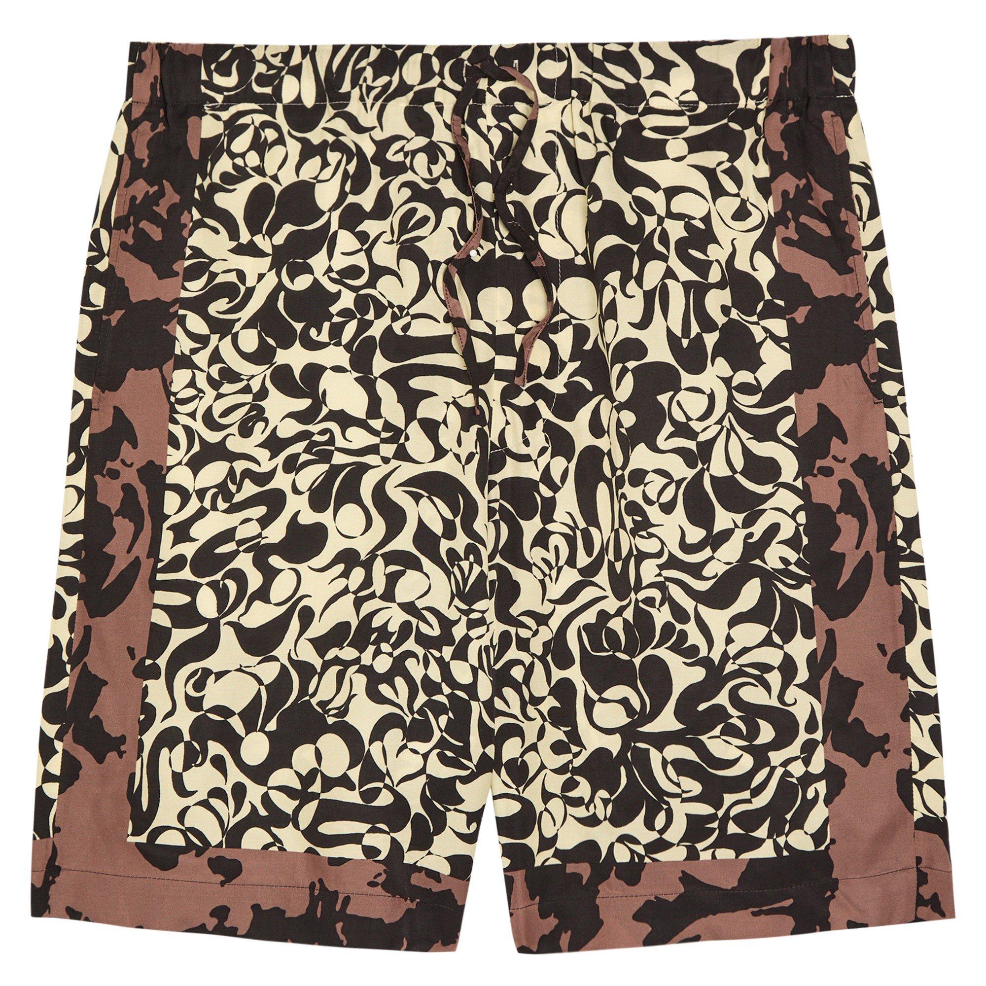BLACK - Dries Van Noten - DVN PIPERI PRINTED SHORTS - 1