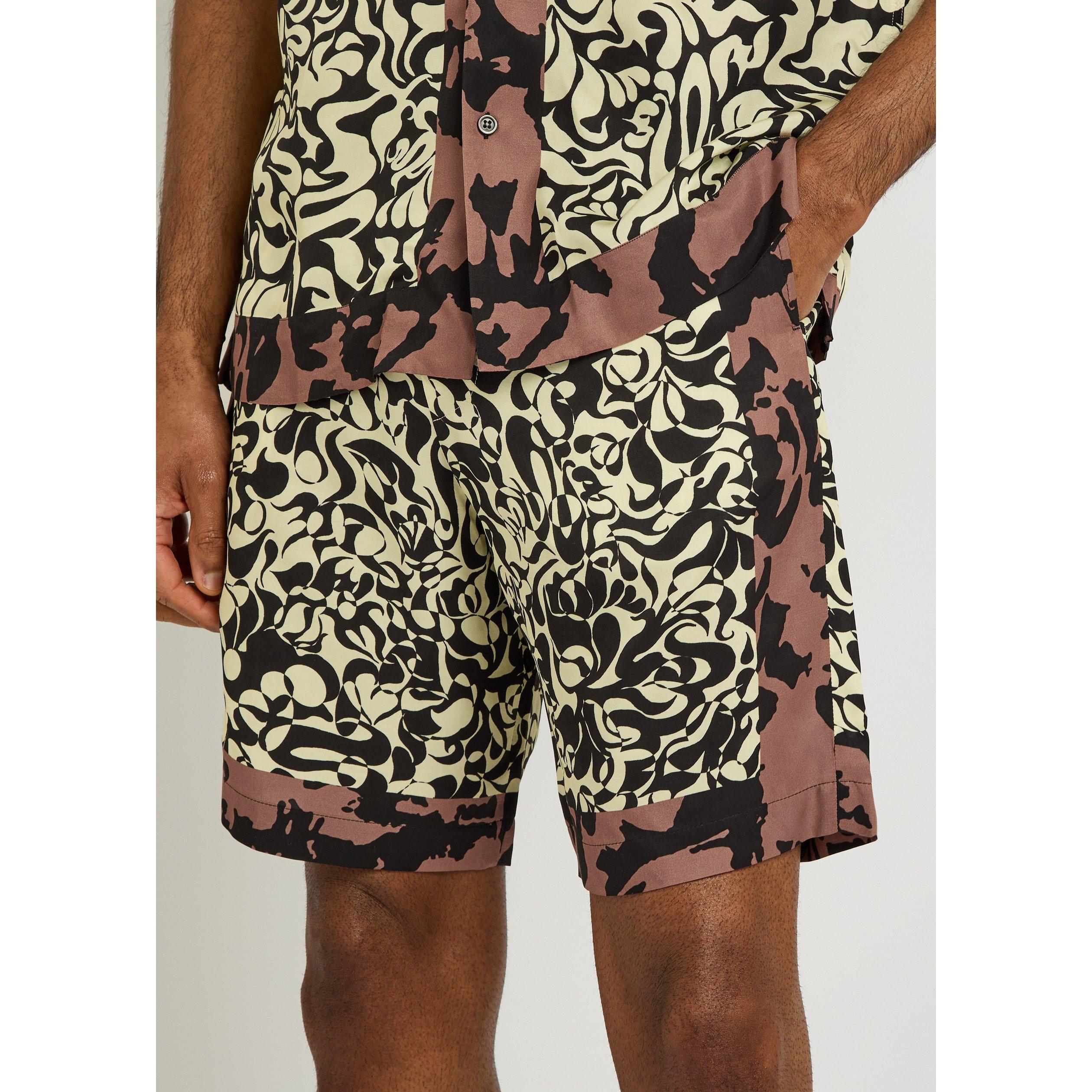 BLACK - Dries Van Noten - DVN PIPERI PRINTED SHORTS - 4