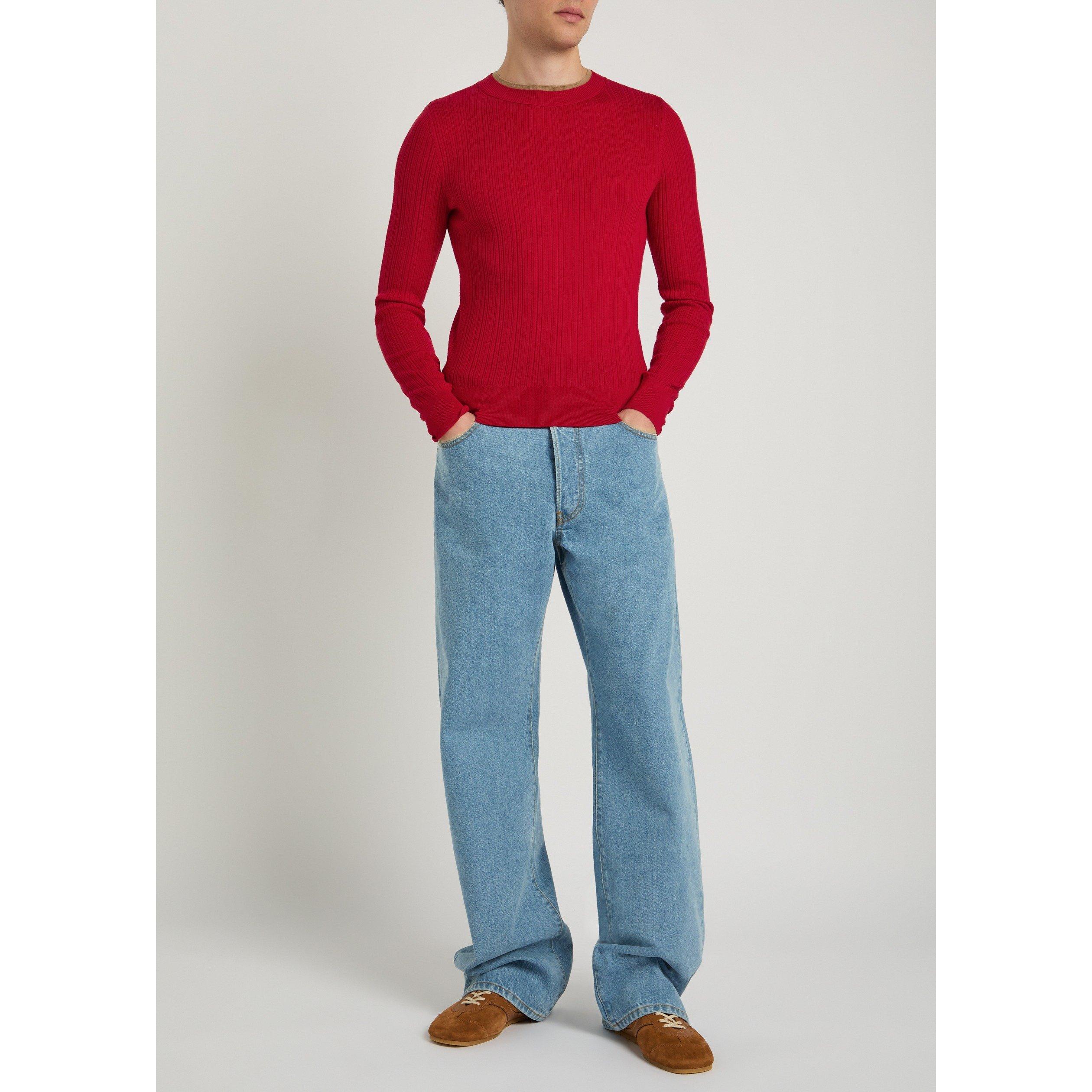 RED - Dries Van Noten - DVN MOTIF KNIT SWEATER - 5