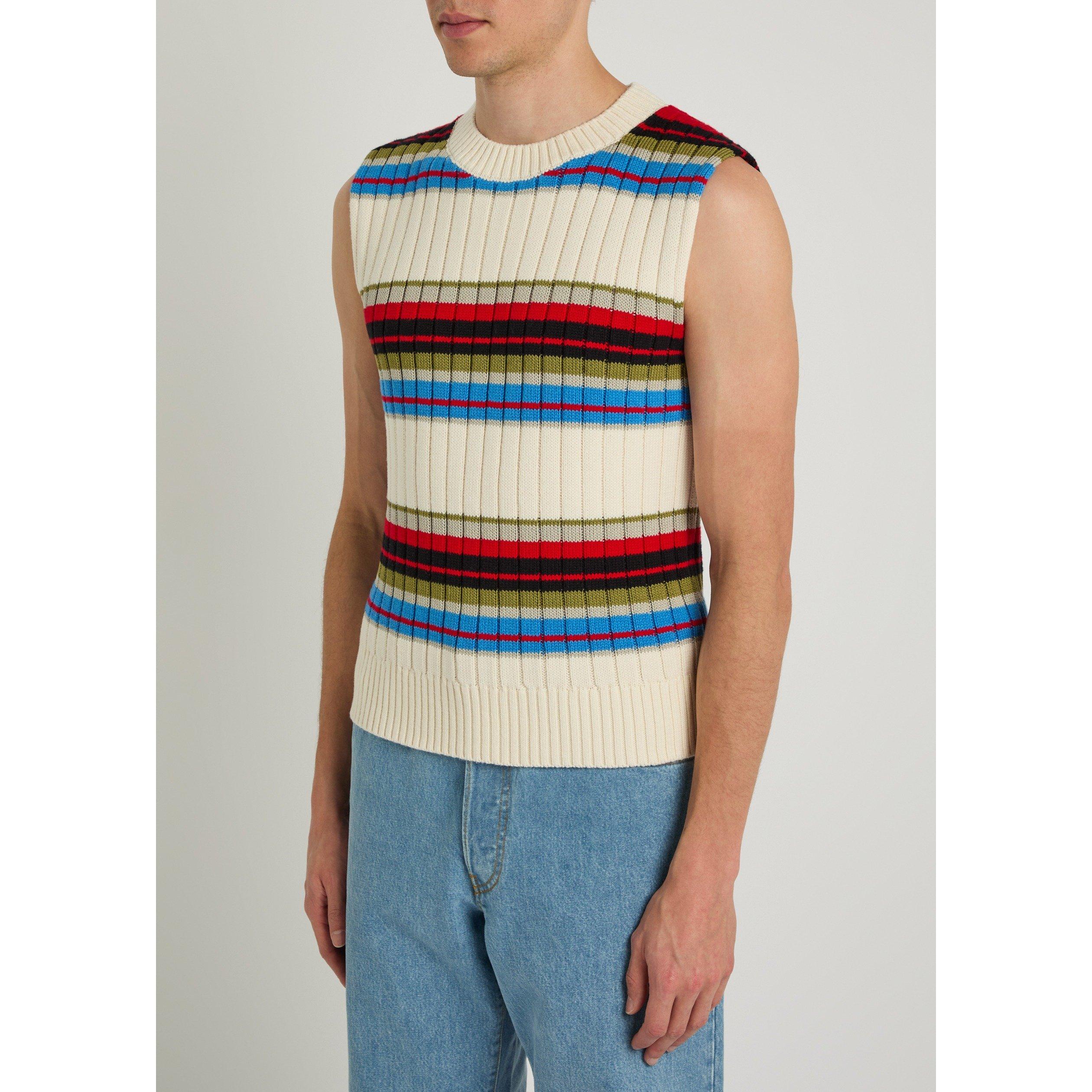 WHITE - Dries Van Noten - DVN MOSAIC KNIT VEST - 2