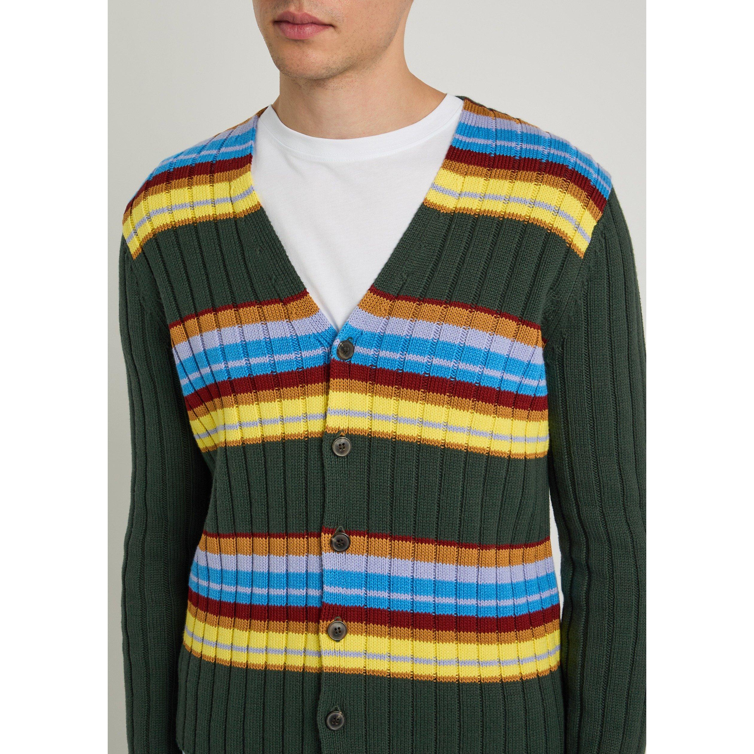 MULTICOLOURED 1 - Dries Van Noten - DVN STRIPED CARDIGAN - 4
