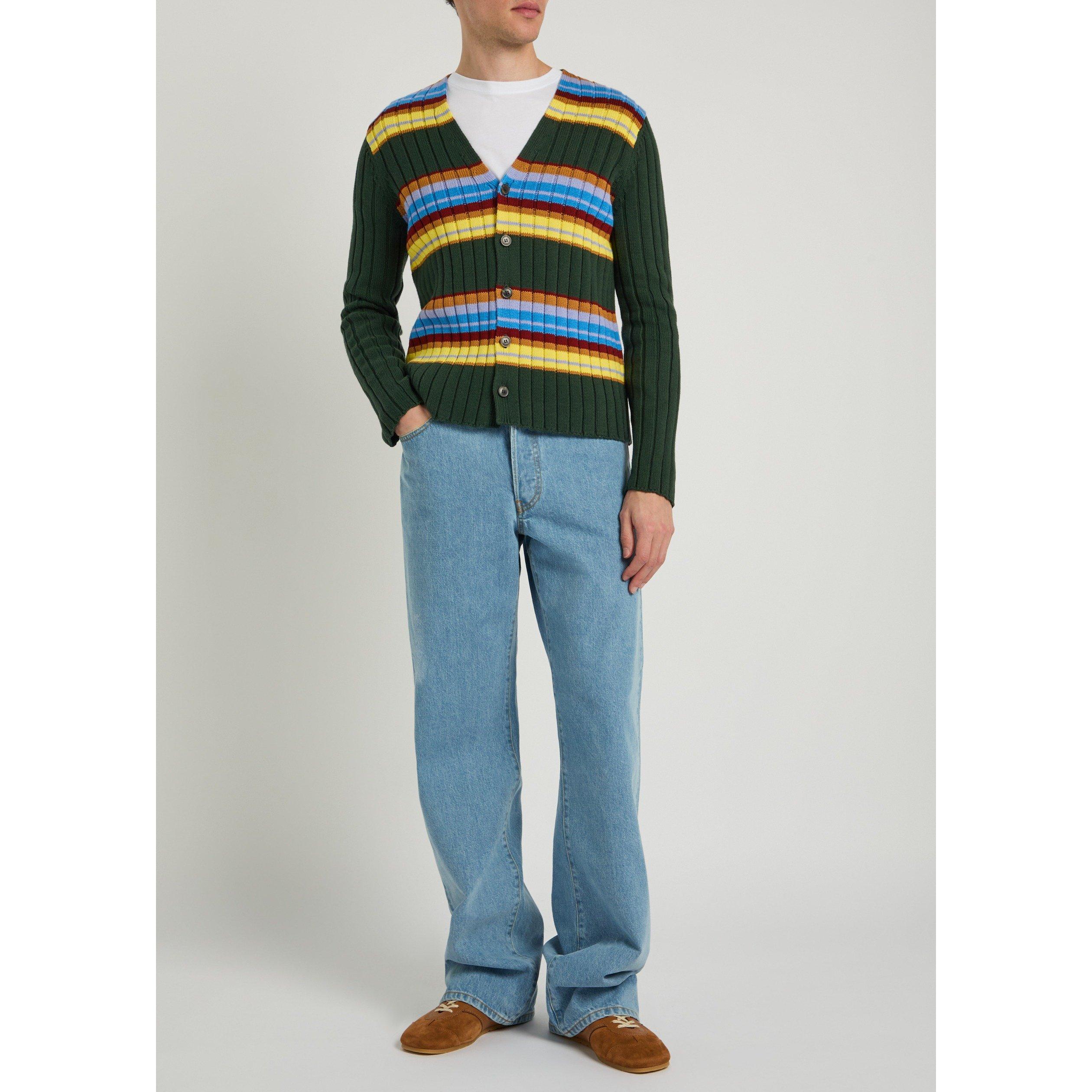MULTICOLOURED 1 - Dries Van Noten - DVN STRIPED CARDIGAN - 5