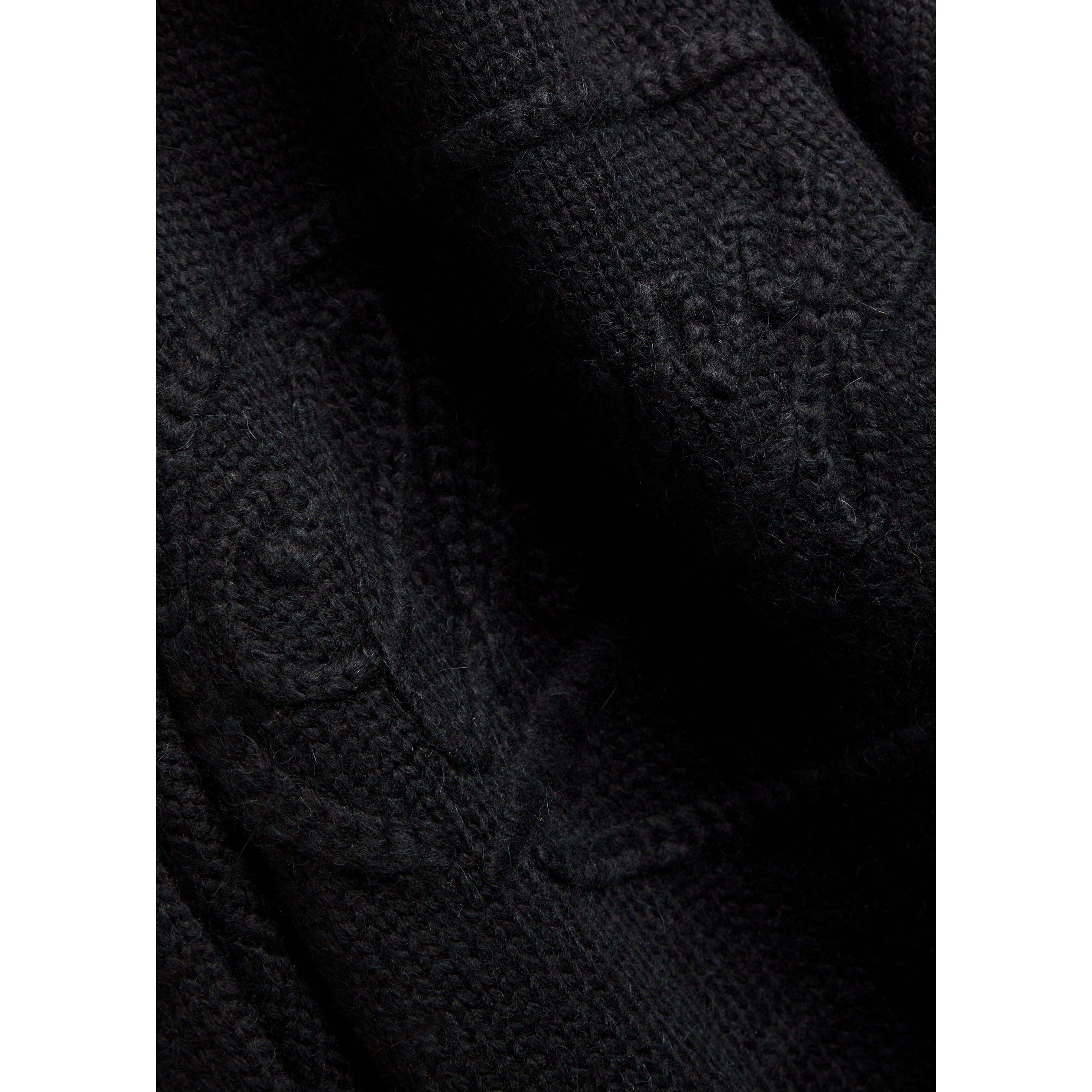 BLACK - Cherry LA - Men's Baby Alpaca Knit Henley - 4