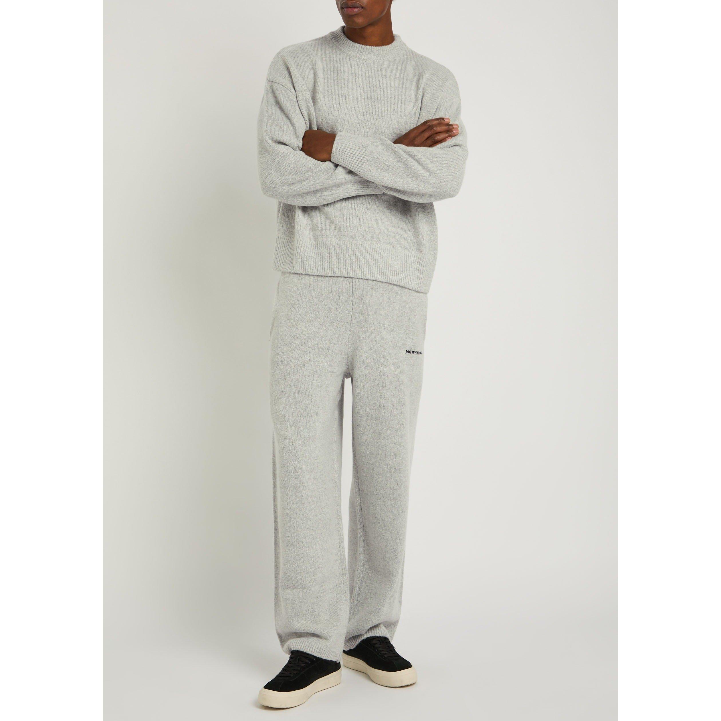 GREY - MKI MIYUKI ZOKU - Men's Wool Knitted Trousers - 5