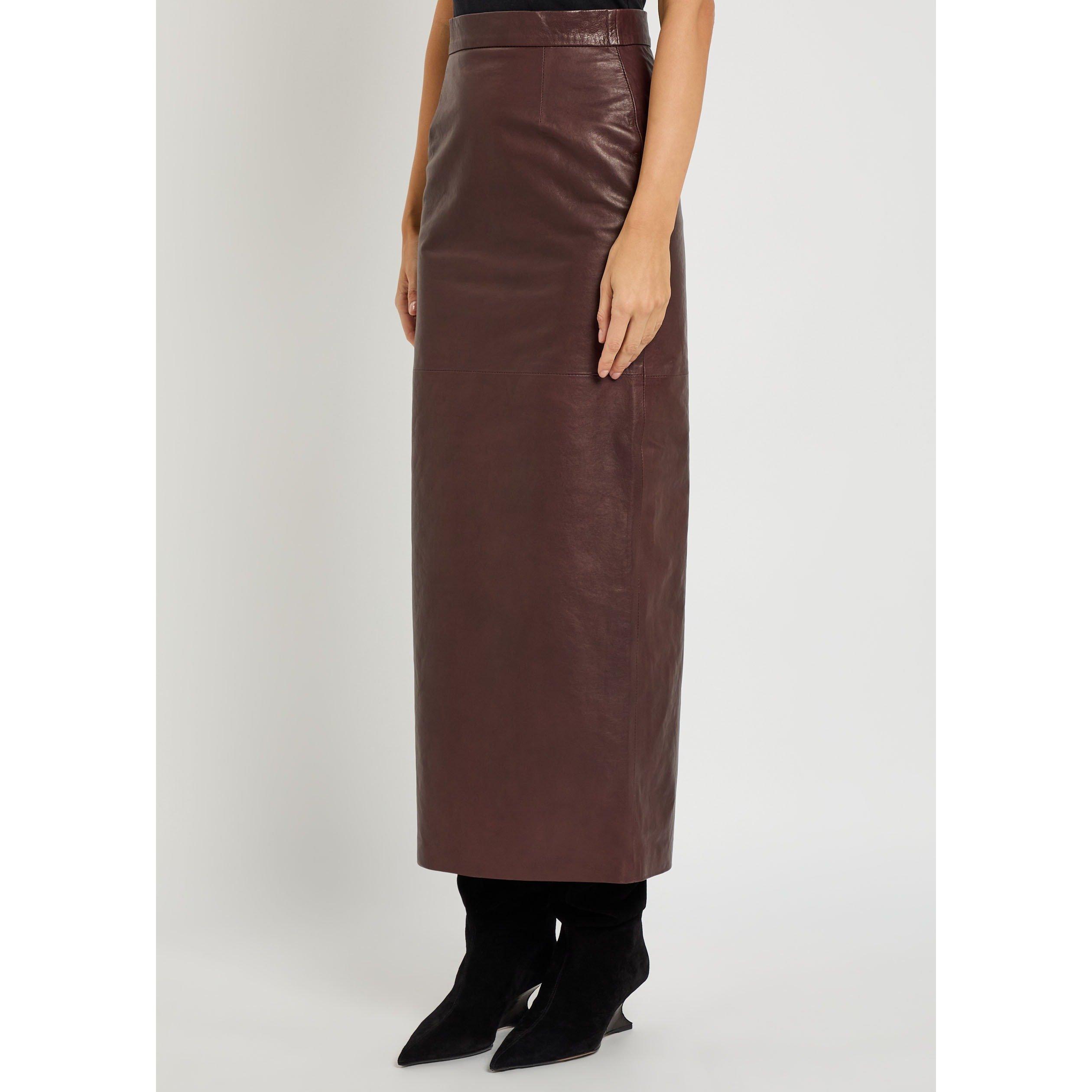 BURGUNDY - SKIIM - LS HUGUETTE MAXI STRAIGHT SKIR - 2