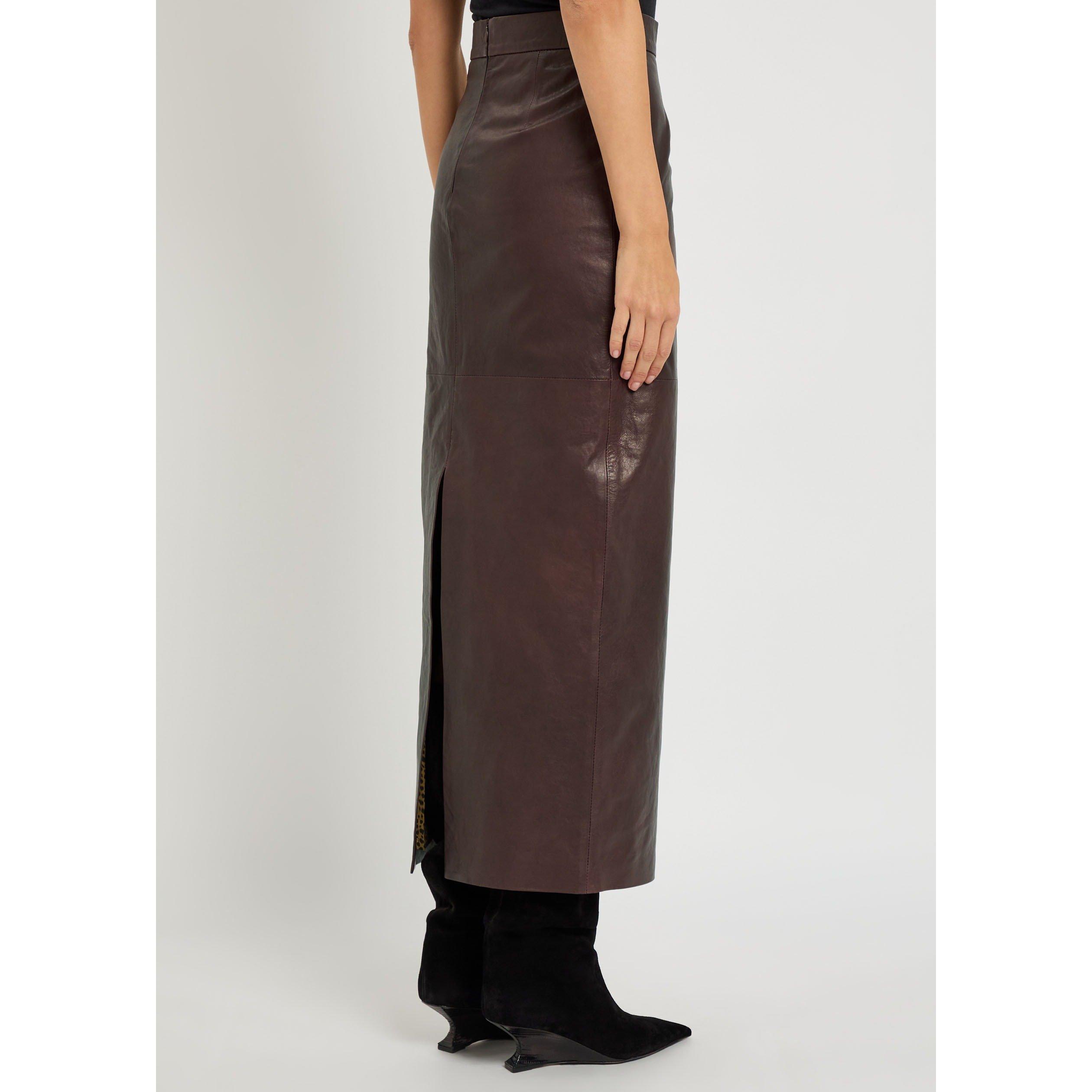 BURGUNDY - SKIIM - LS HUGUETTE MAXI STRAIGHT SKIR - 3