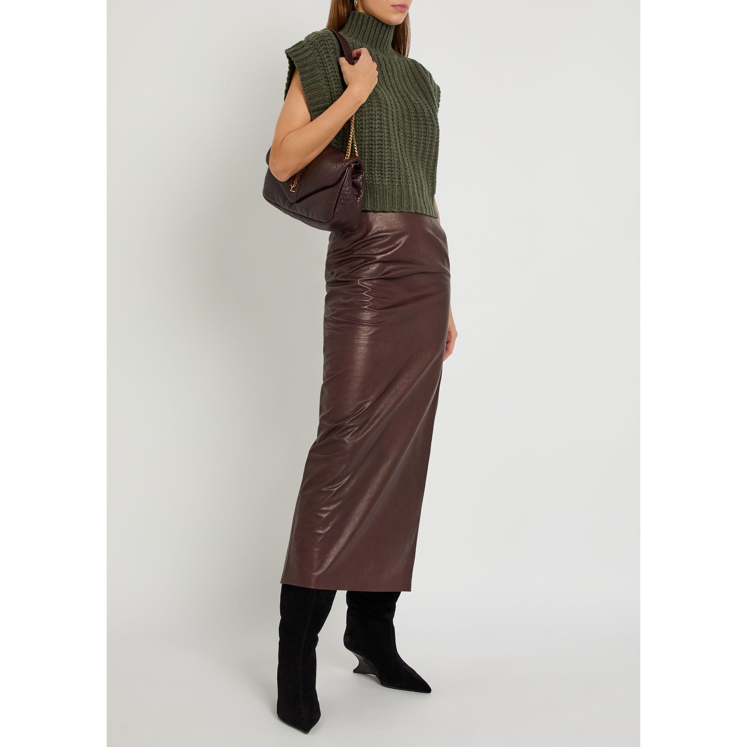 BURGUNDY - SKIIM - LS HUGUETTE MAXI STRAIGHT SKIR - 5