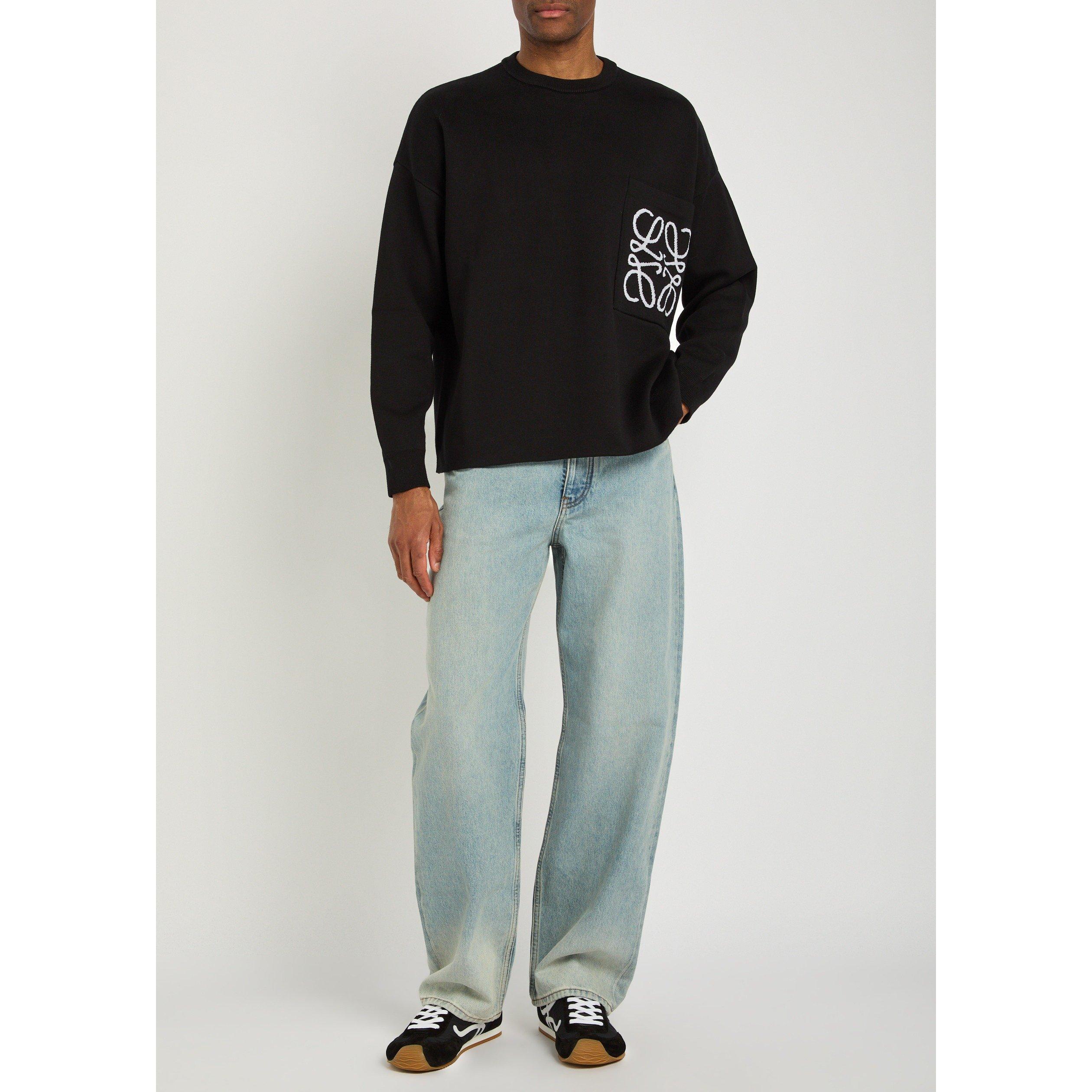 BLACK AND WHITE - LOEWE - LOEWE LOW COTTON/VISCOSE ANAGR - 5