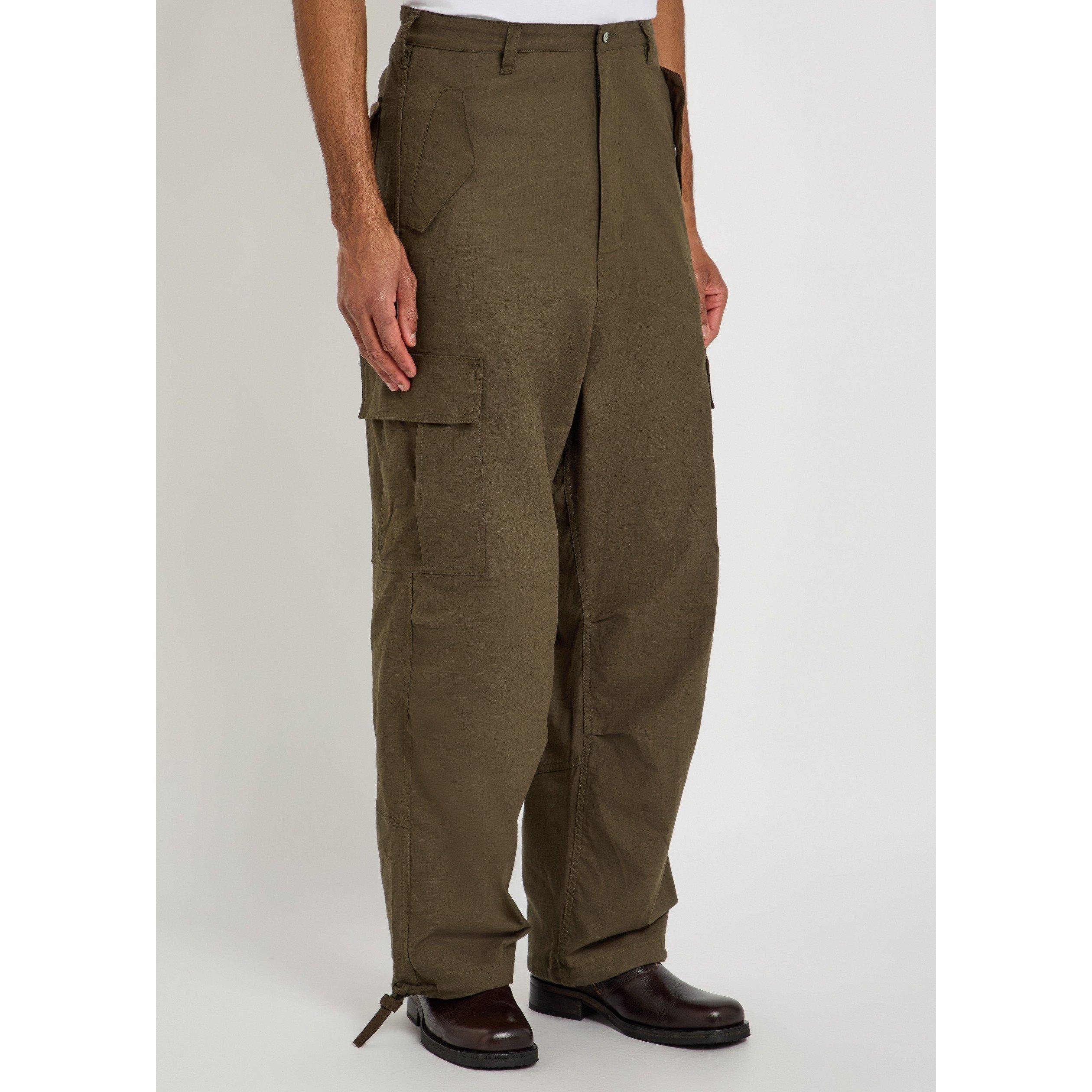 OLIVE - Rhude - Men's Linen Parachute Pants - 2